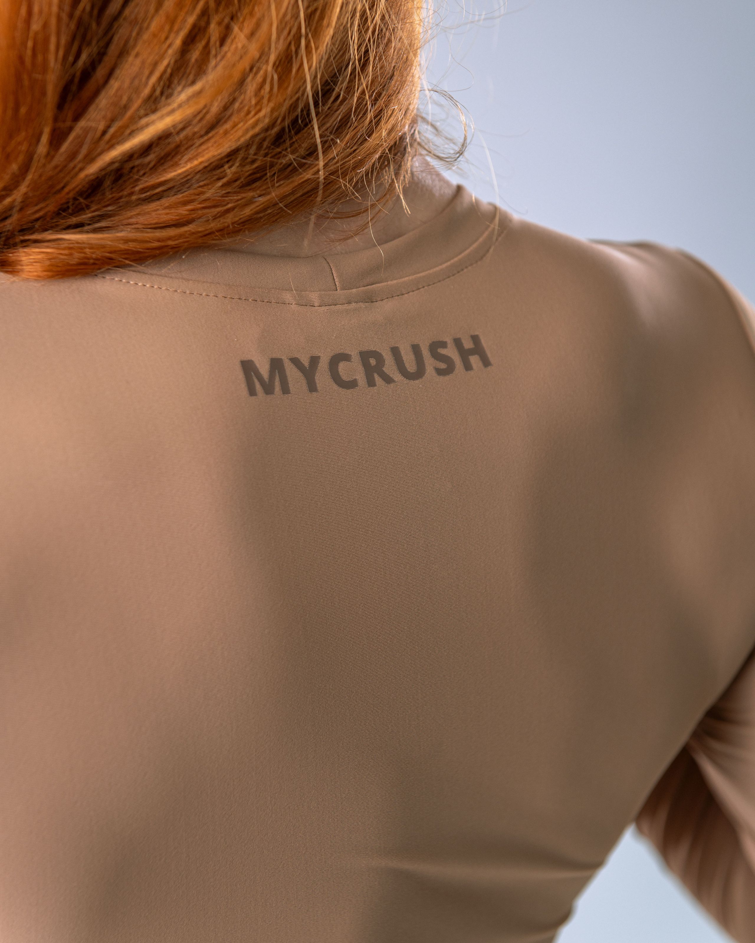 LYCRA Long-Sleeve Crop Top Nude L-8