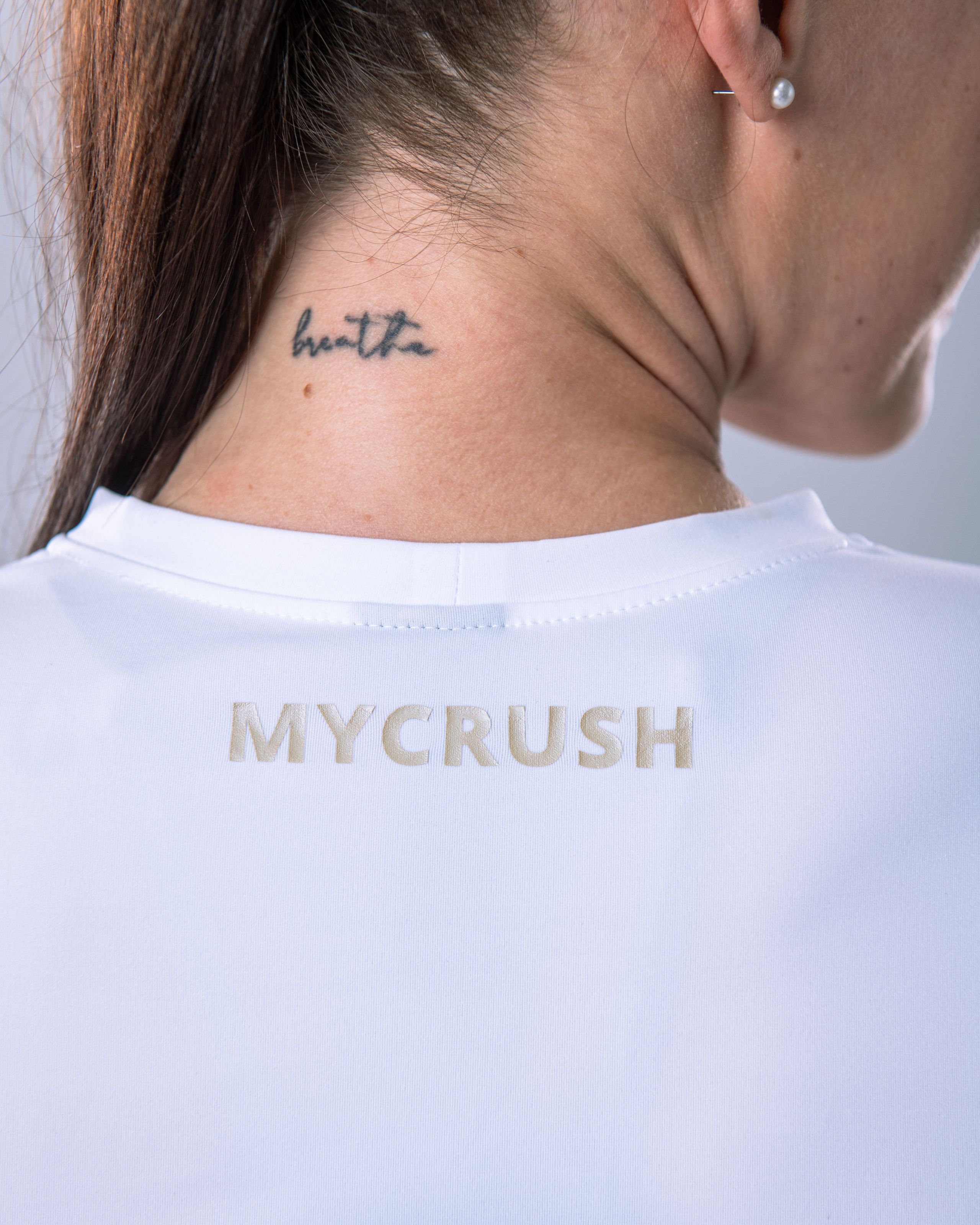 LYCRA Long-Sleeve Crop Top White S-9