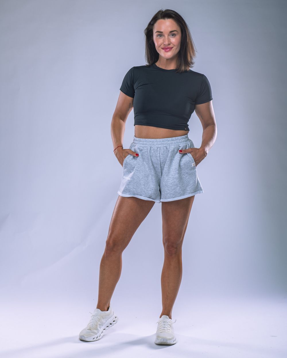 LYCRA Short-Sleeve Crop Top Black S
