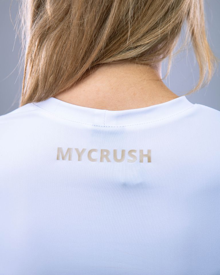 LYCRA Short-Sleeve Crop Top White L-3