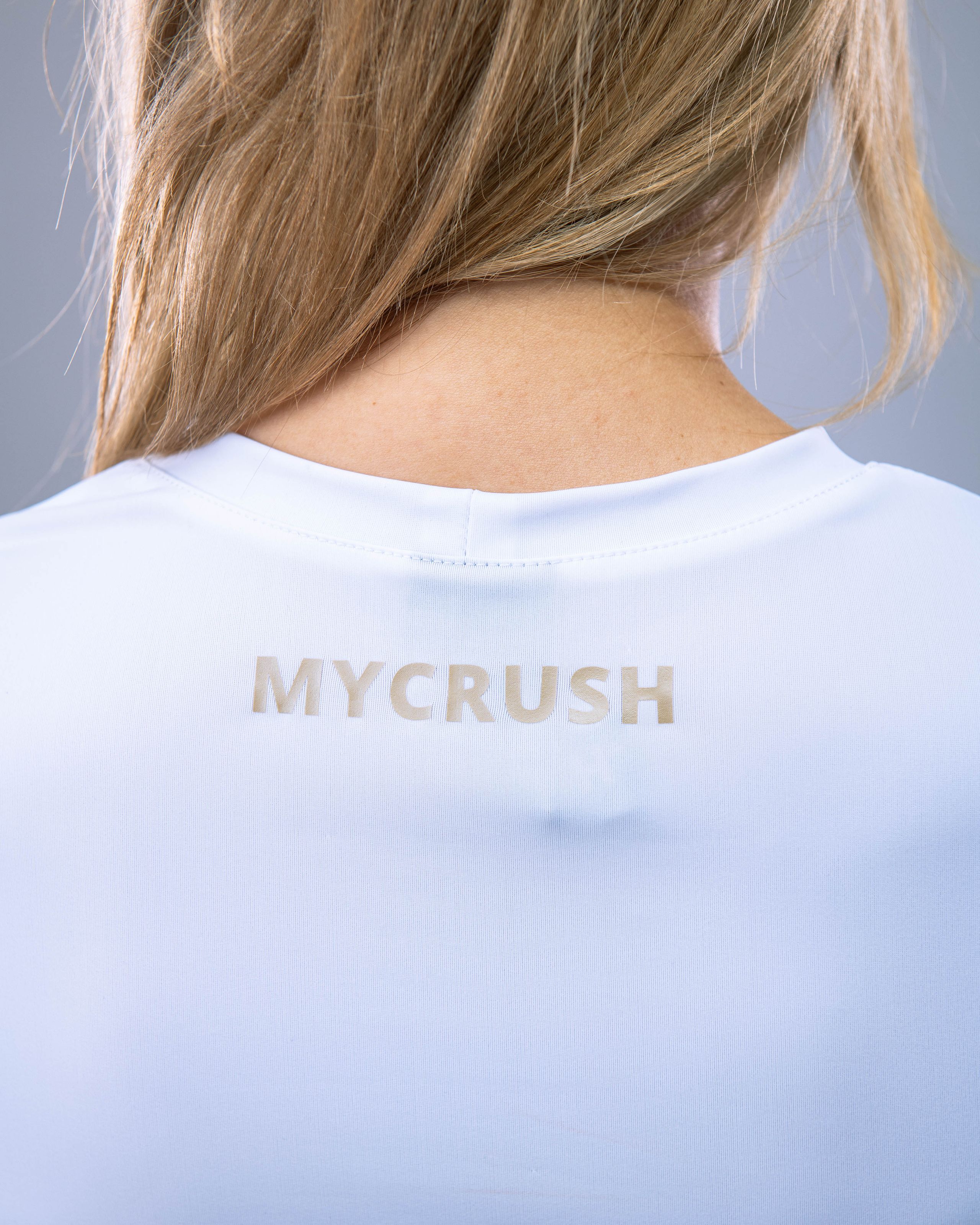 LYCRA Short-Sleeve Crop Top White M-4