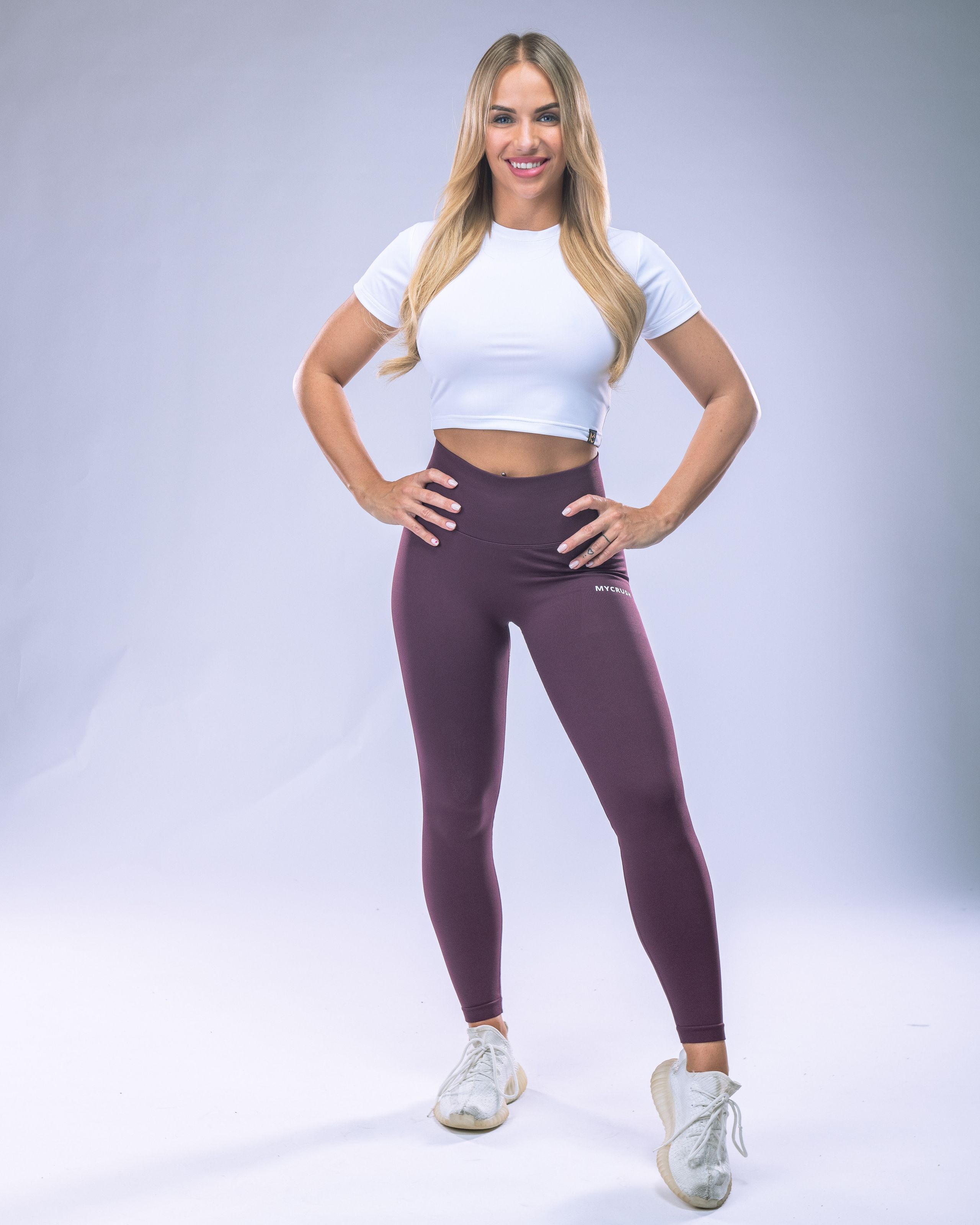 LYCRA Short-Sleeve Crop Top White XS-3