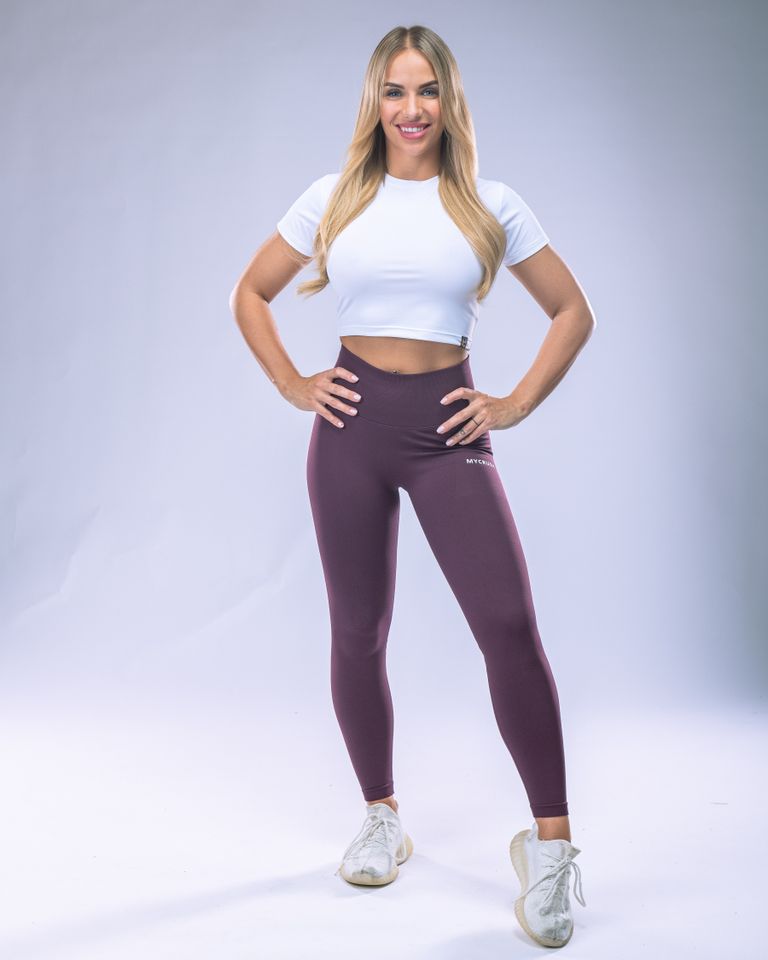 LYCRA Short-Sleeve Crop Top White XS-2