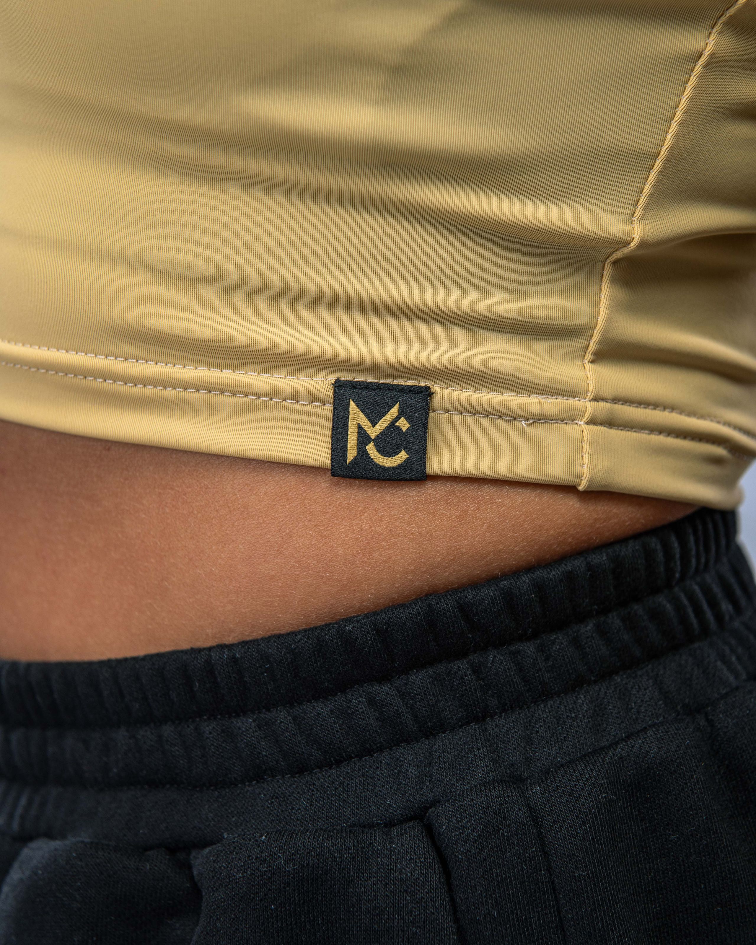 LYCRA Short-Sleeve Crop Top Yellow M-4
