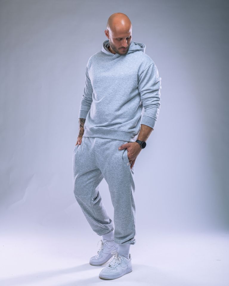 Men’s Hoodie Heather Grey XL-2