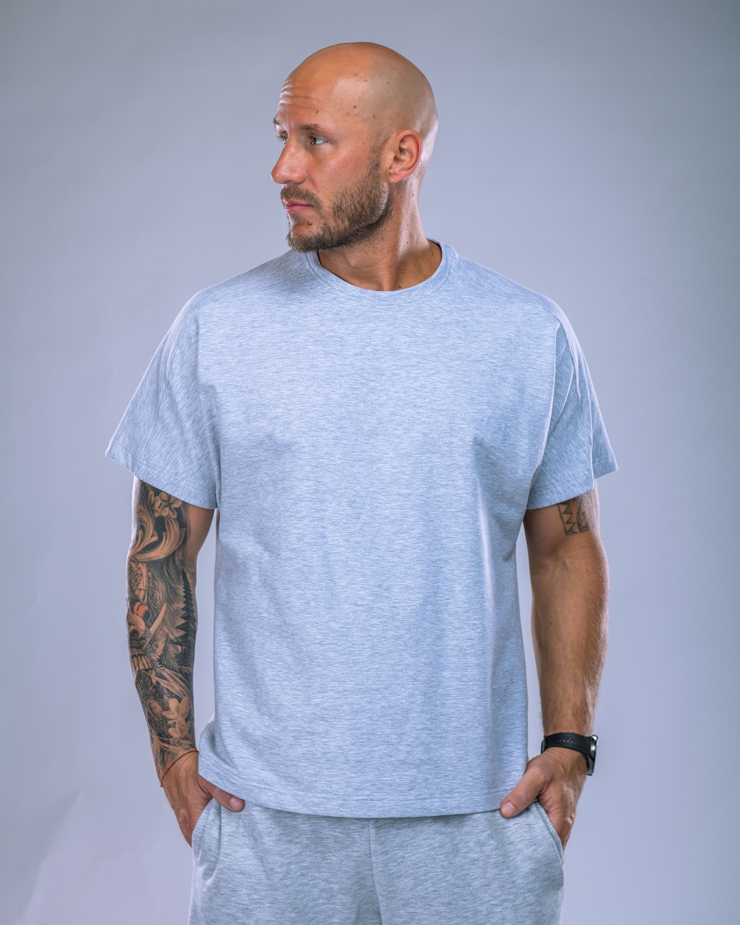 Men’s Shorts Oversize Heather Grey XL-7