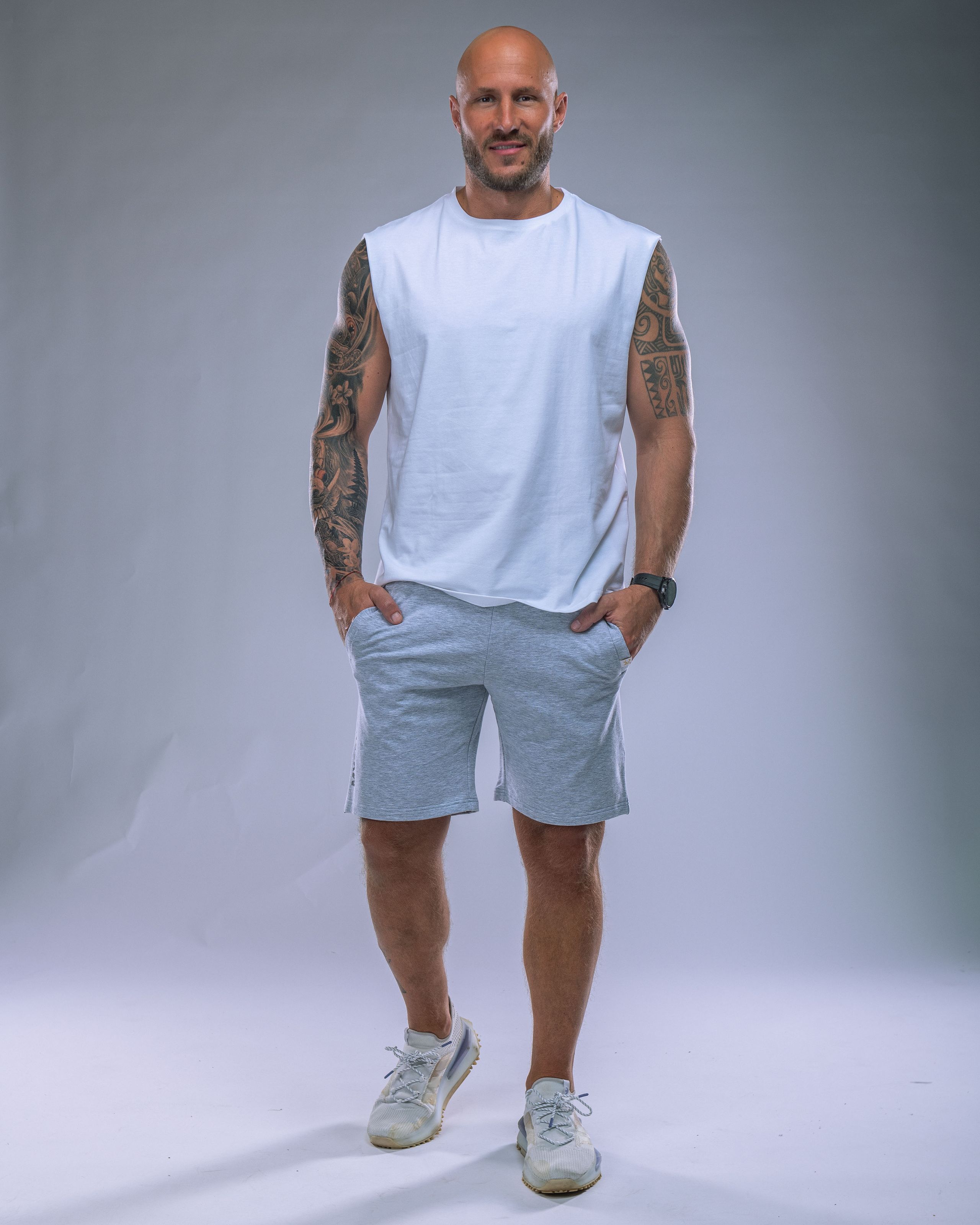 Men’s Shorts SLIM Heather Grey XL-4