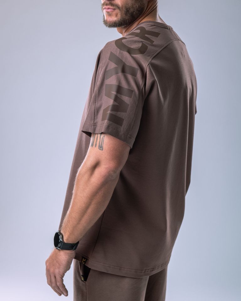 Men’s T-shirt Oversize Large print Brown L-0