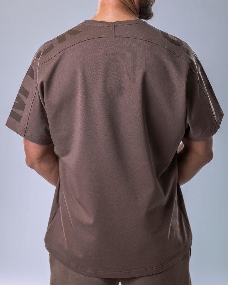 Men’s T-shirt Oversize Large print Brown L-1