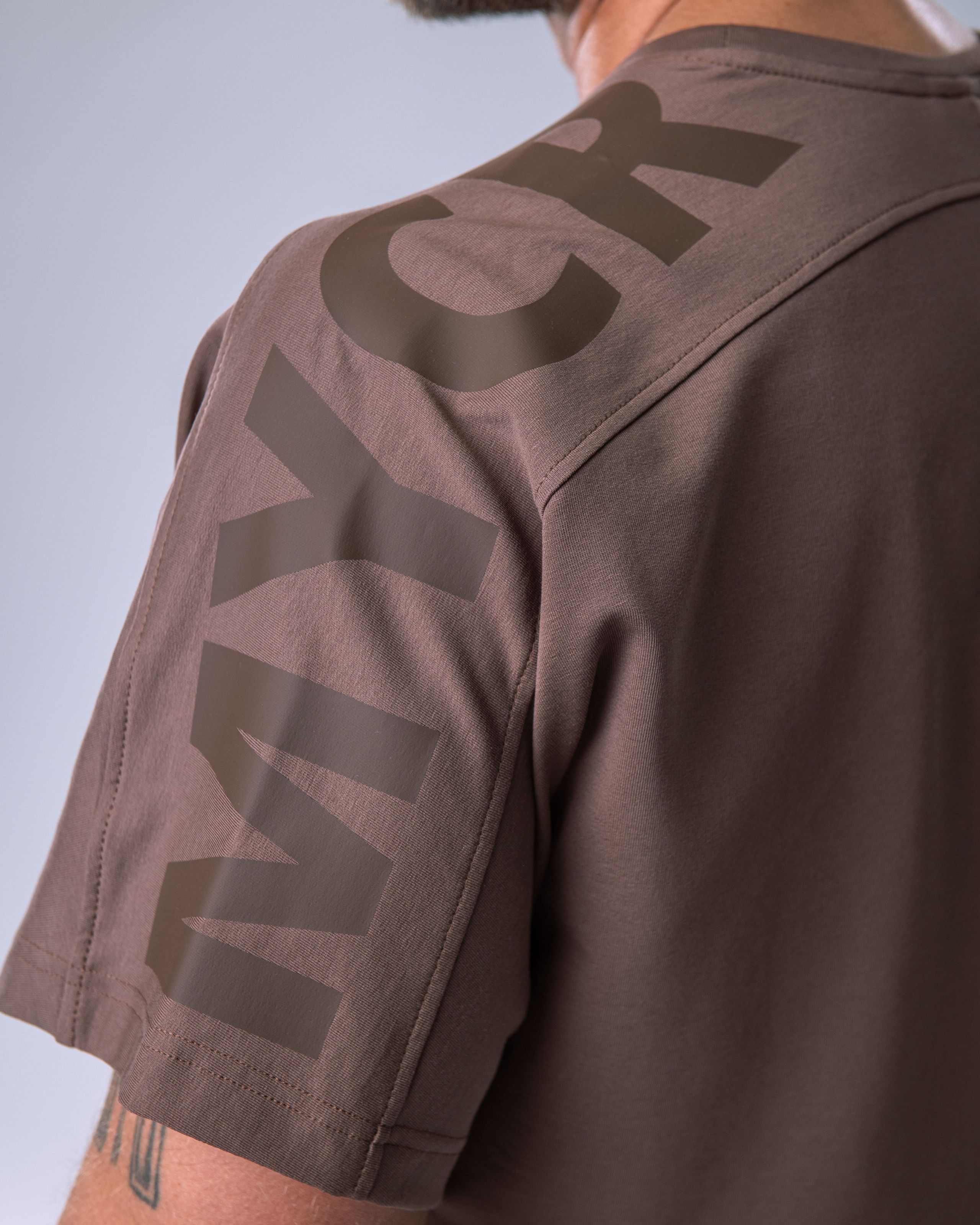 Men’s T-shirt Oversize Large print Brown M-3