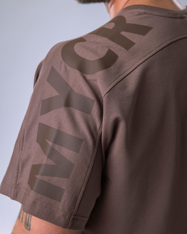 Men’s T-shirt Oversize Large print Brown XL-2