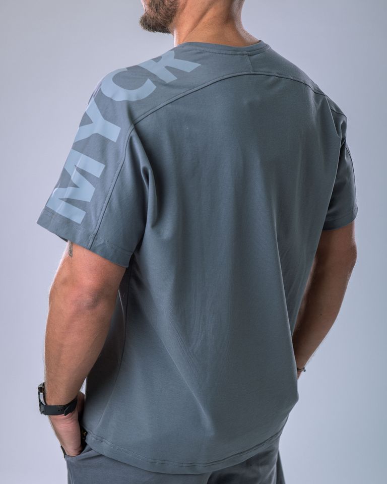 Men’s T-shirt Oversize Large print Grey M-0