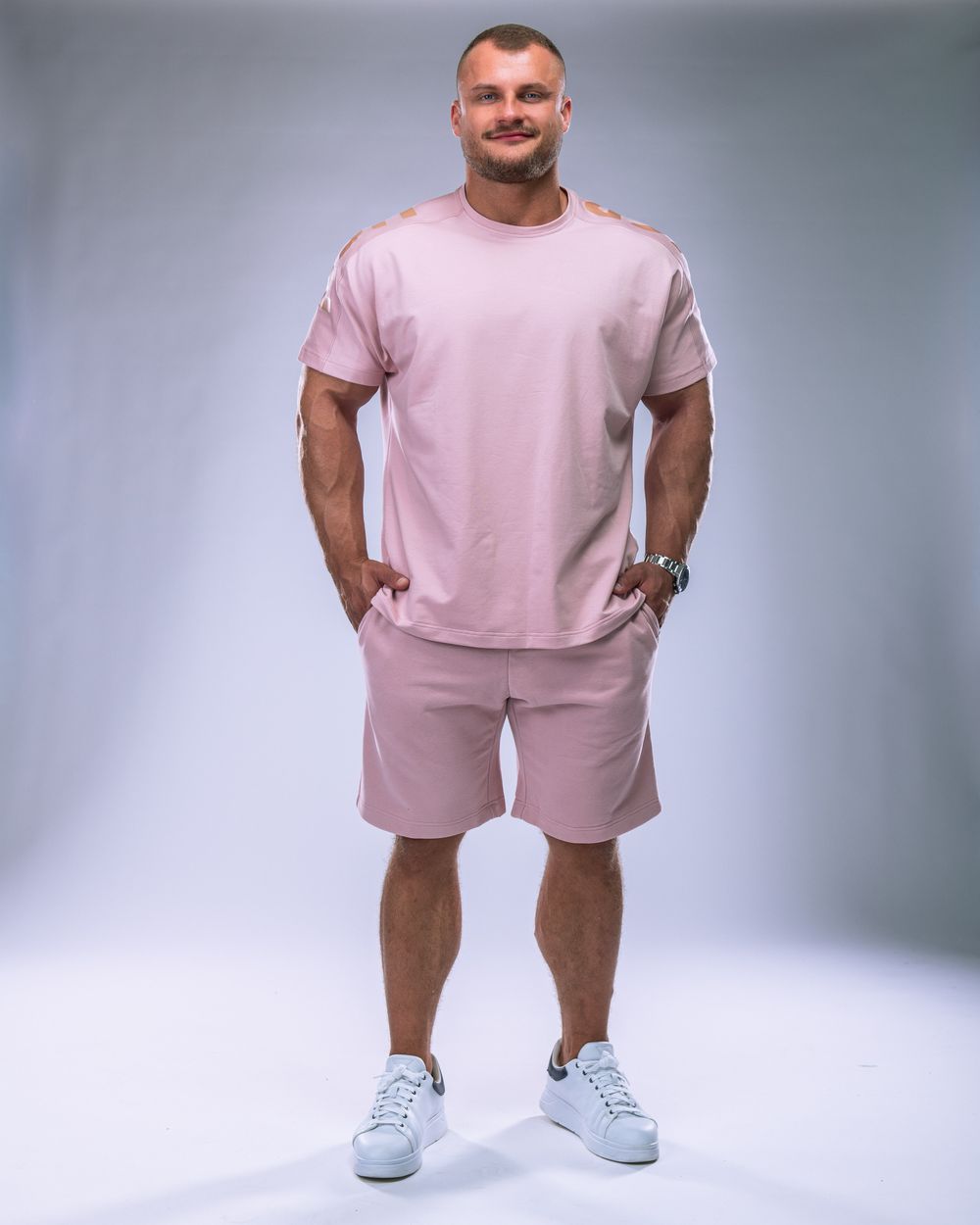 Men’s T-shirt Oversize Large print Pink M