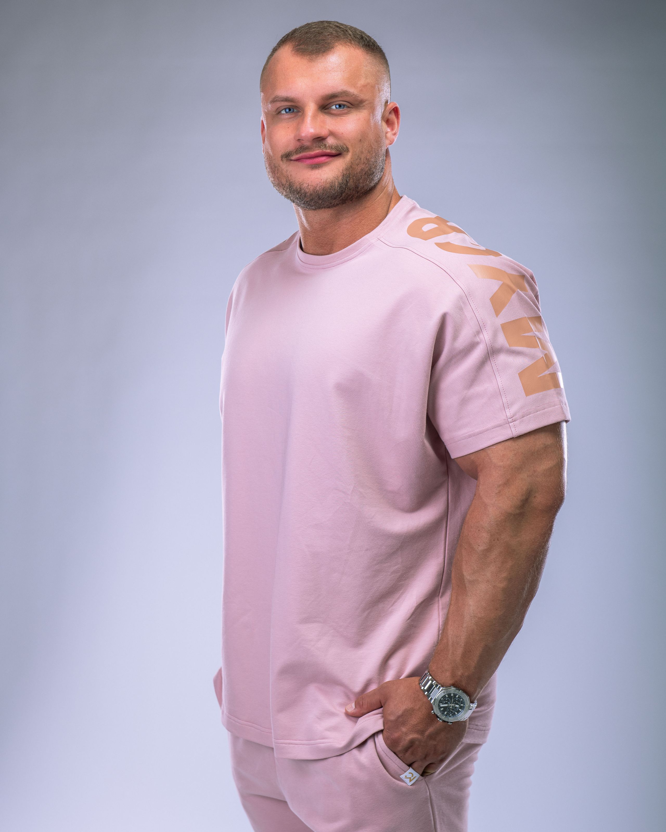 Men’s T-shirt Oversize Large print Pink M-1