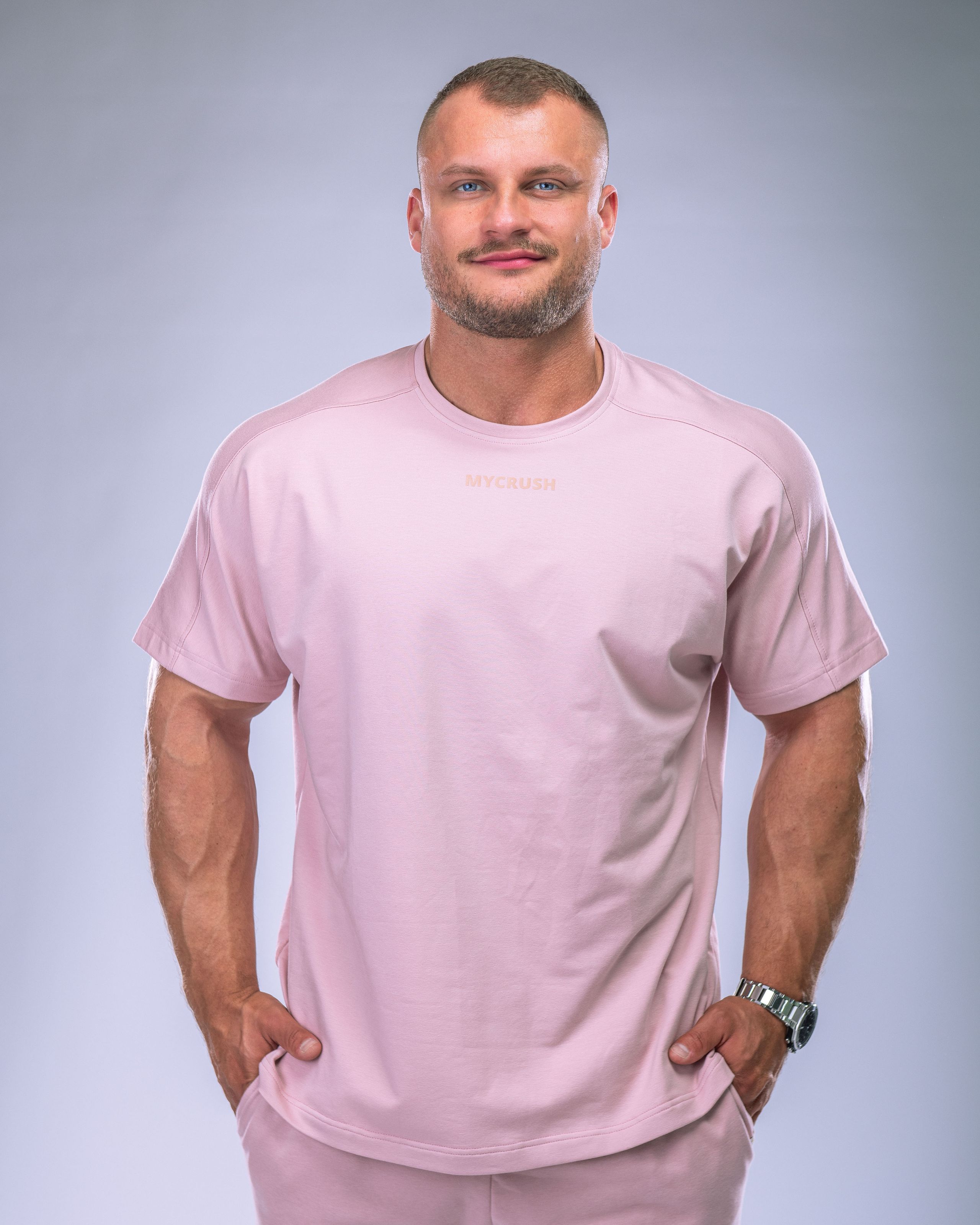 Men’s T-shirt Oversize Large print Pink M-8