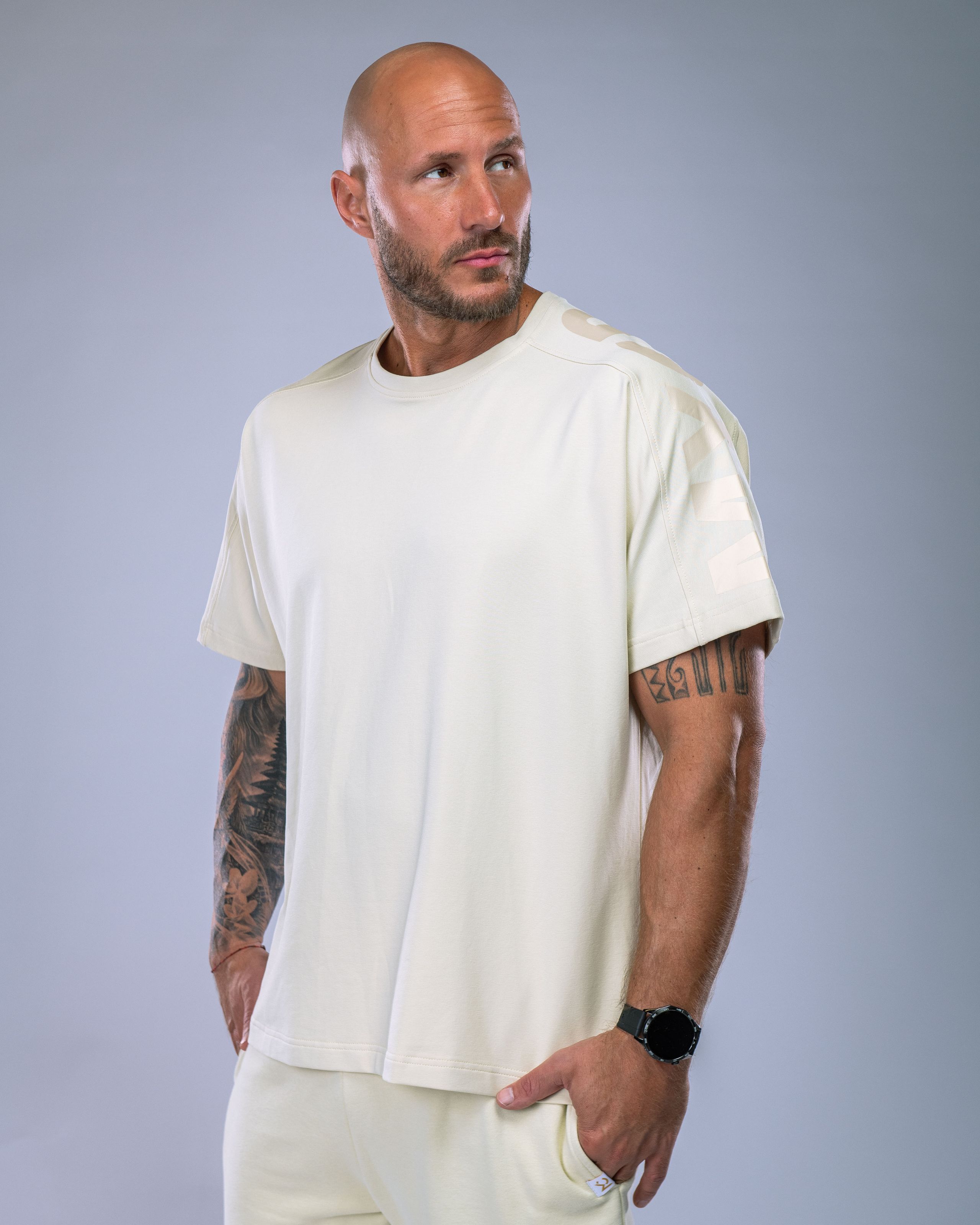 Men’s T-shirt Oversize Large print Yellow L-0
