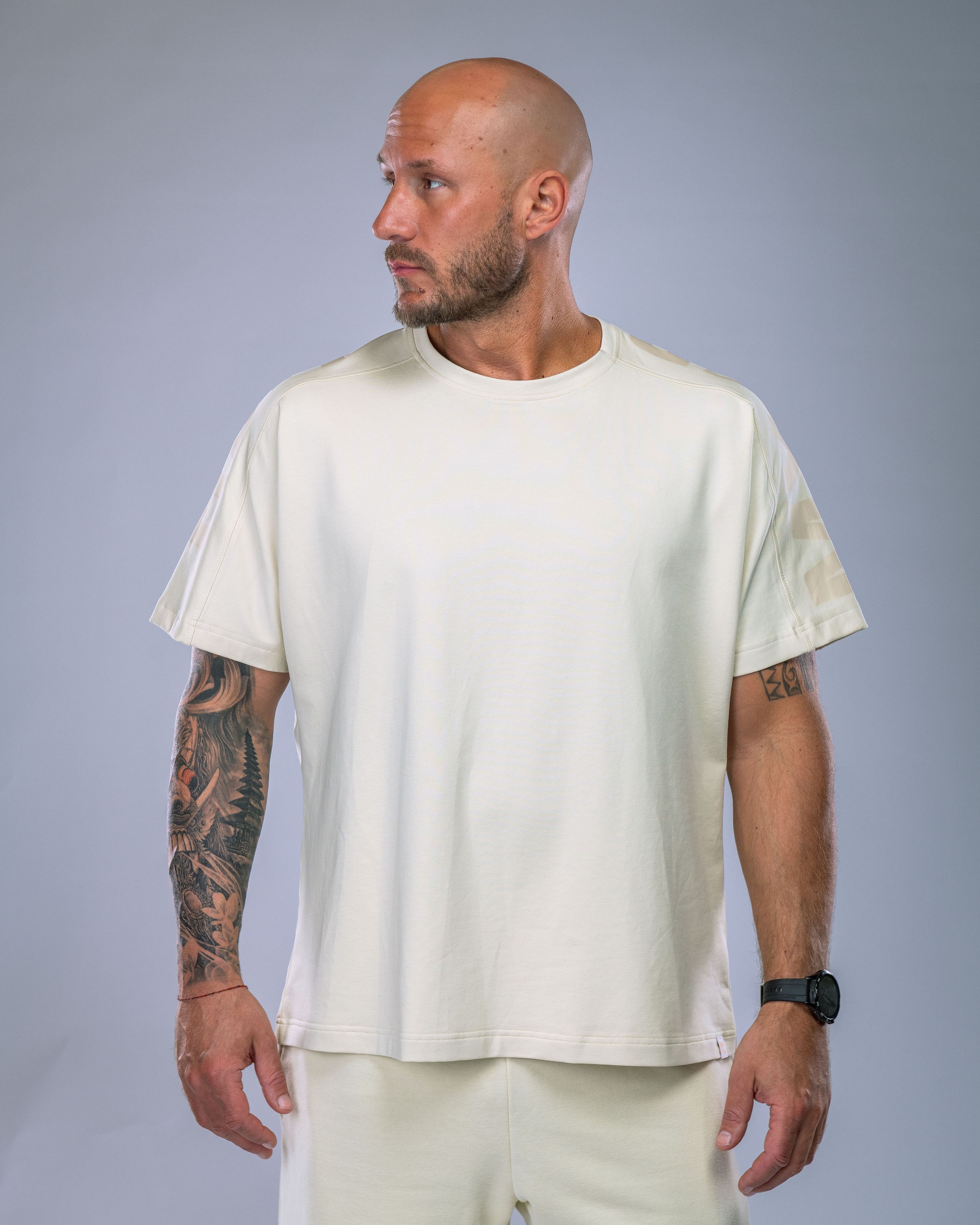 Men’s T-shirt Oversize Large print Yellow M-2