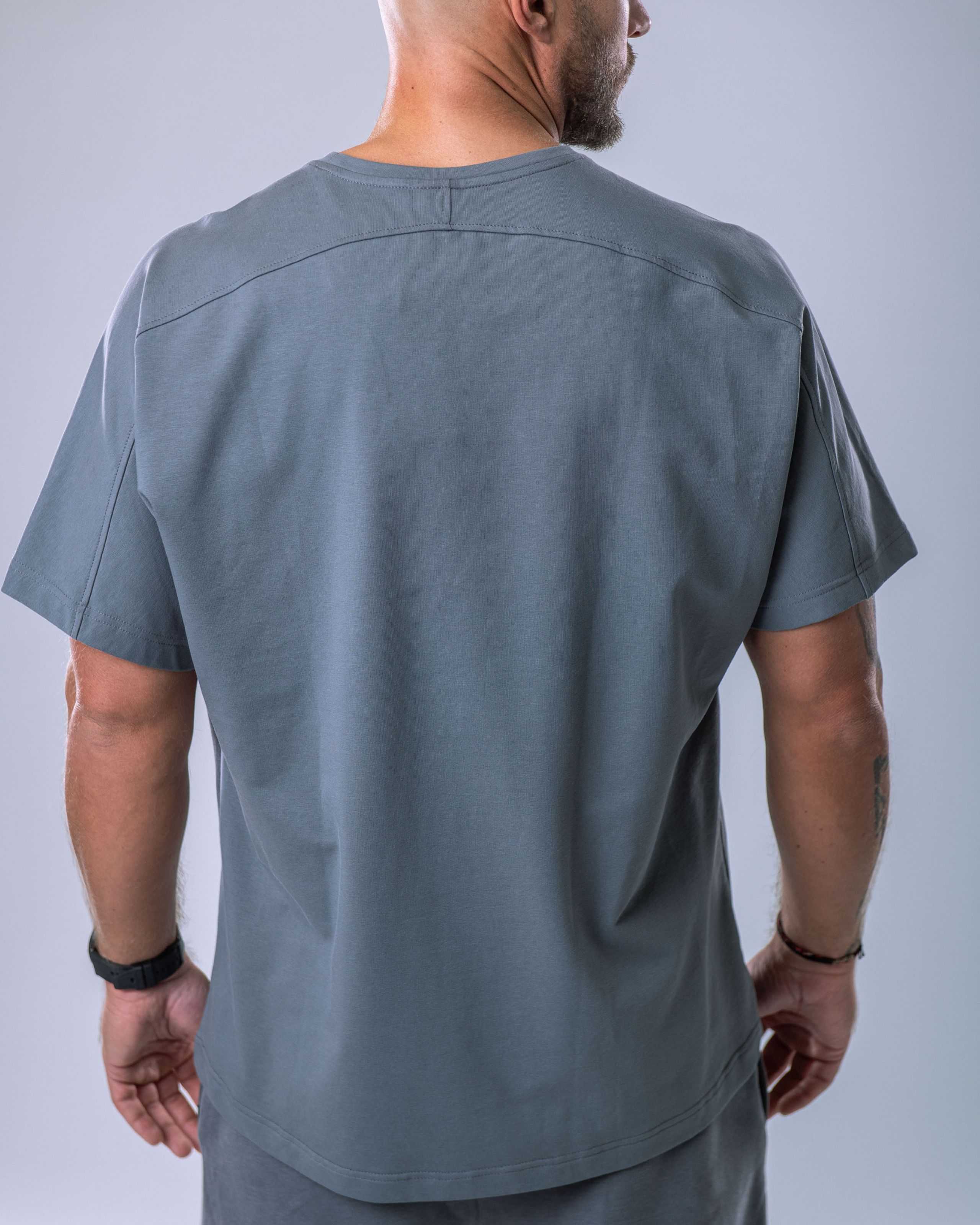 Men’s T-shirt Oversize Plain Grey L-1