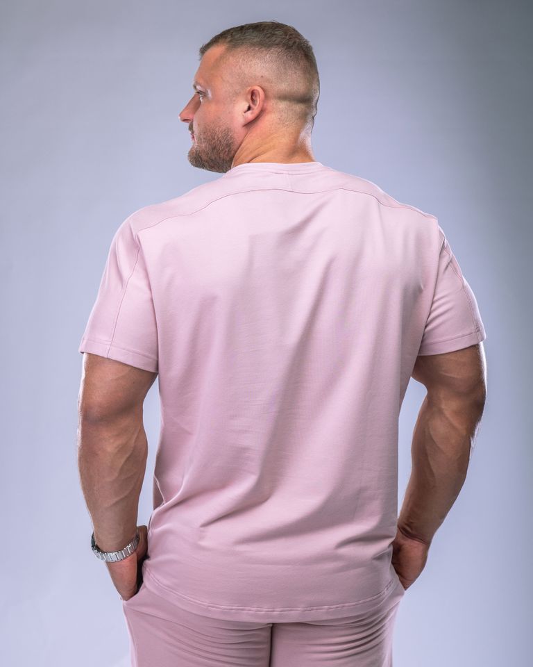 Men’s T-shirt Oversize Plain Pink L-0