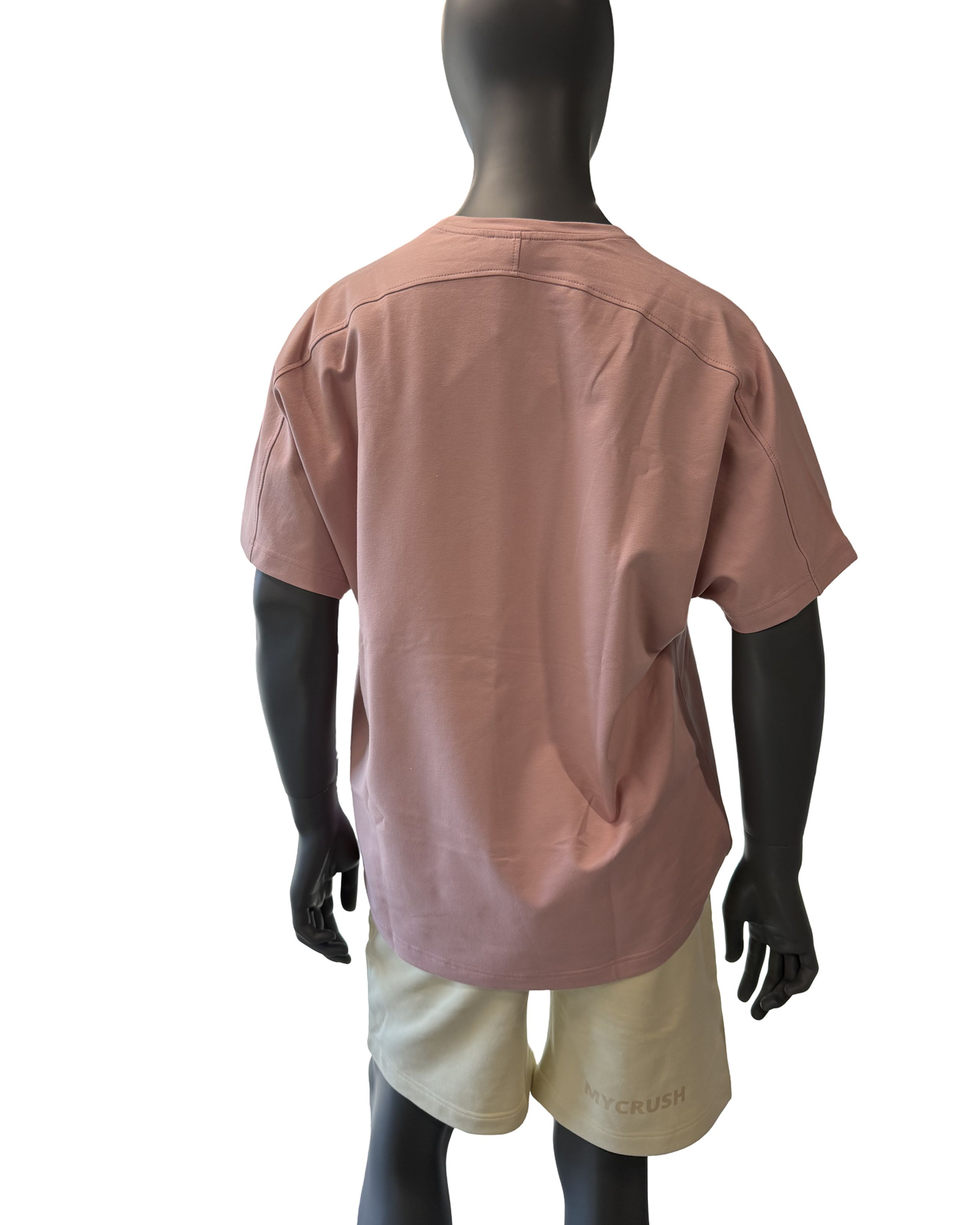 Men’s T-shirt Oversize Plain Pink M-1