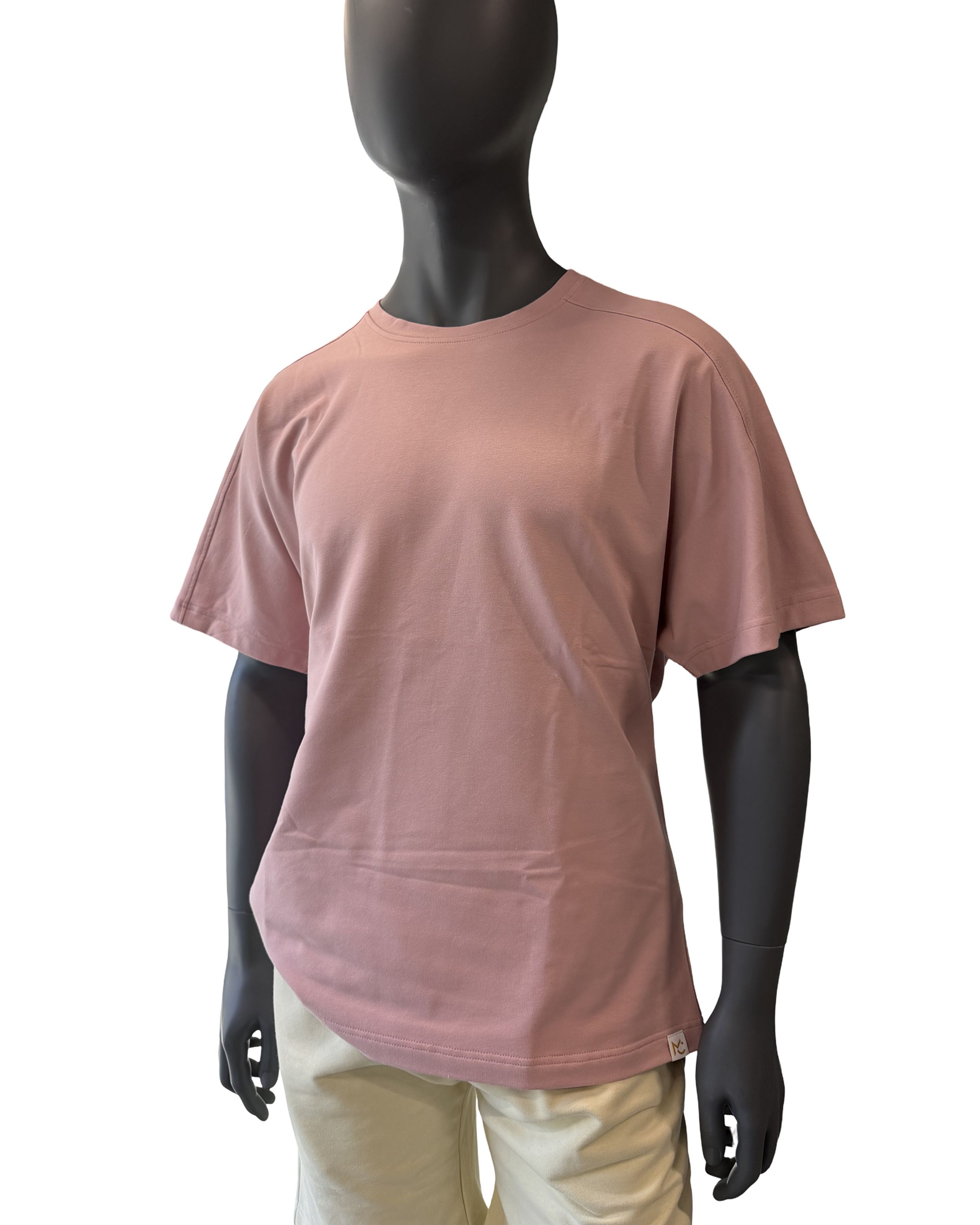 Men’s T-shirt Oversize Plain Pink XL-0