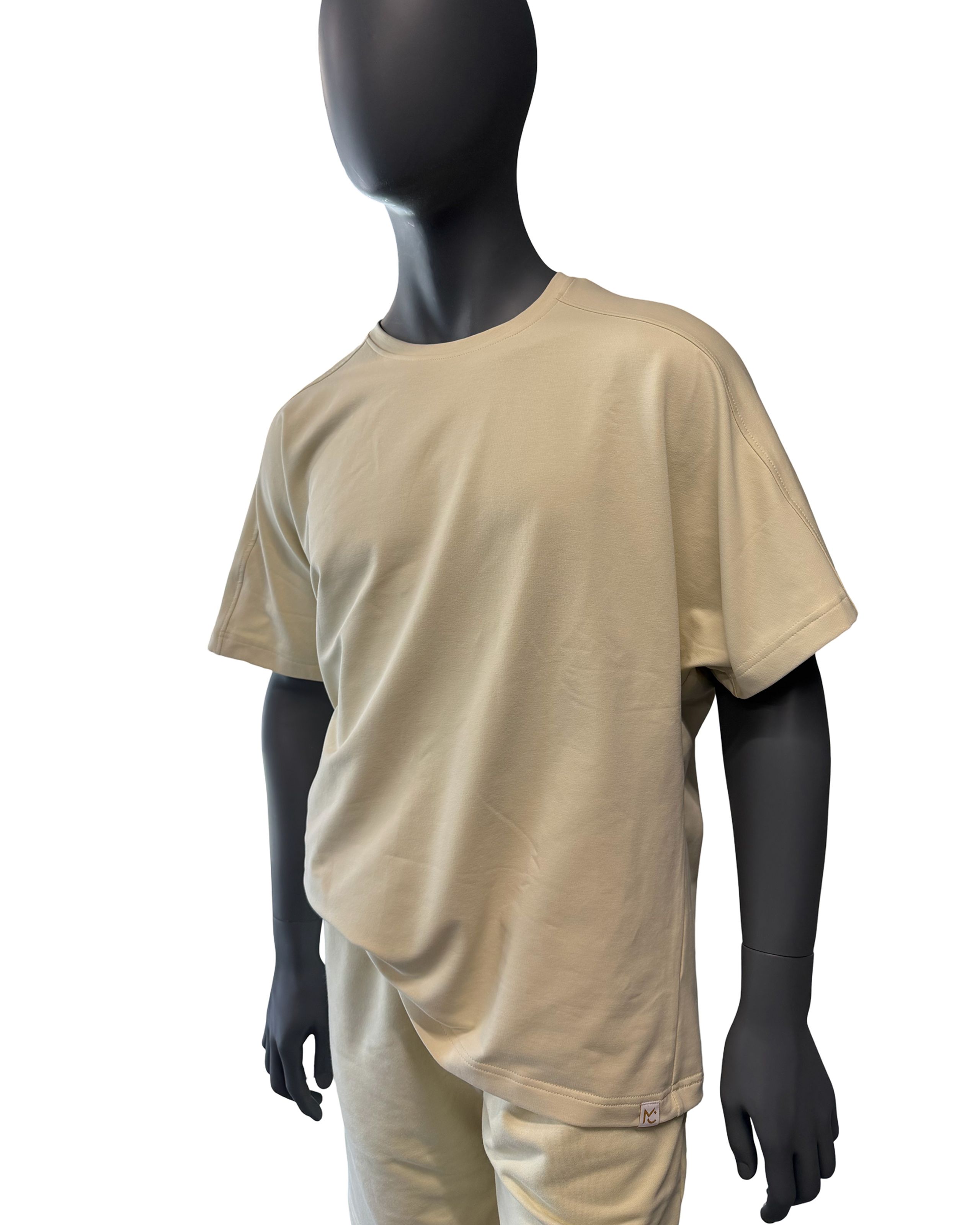 Men’s T-shirt Oversize Plain Yellow M-0
