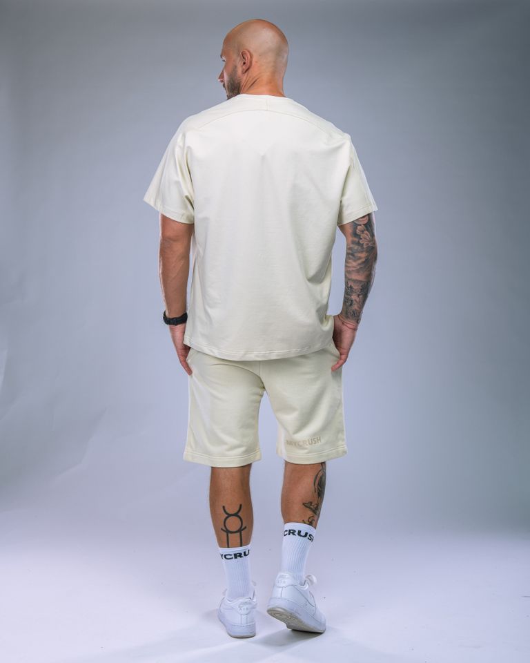 Men’s T-shirt Oversize Plain Yellow M-1