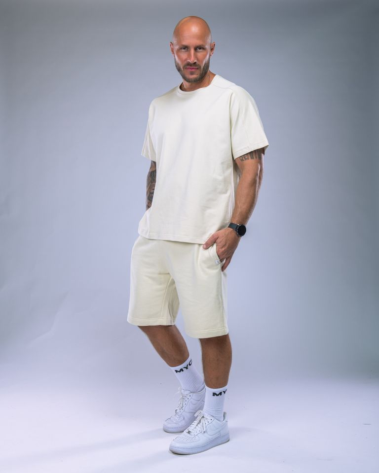 Men’s T-shirt Oversize Plain Yellow M-4