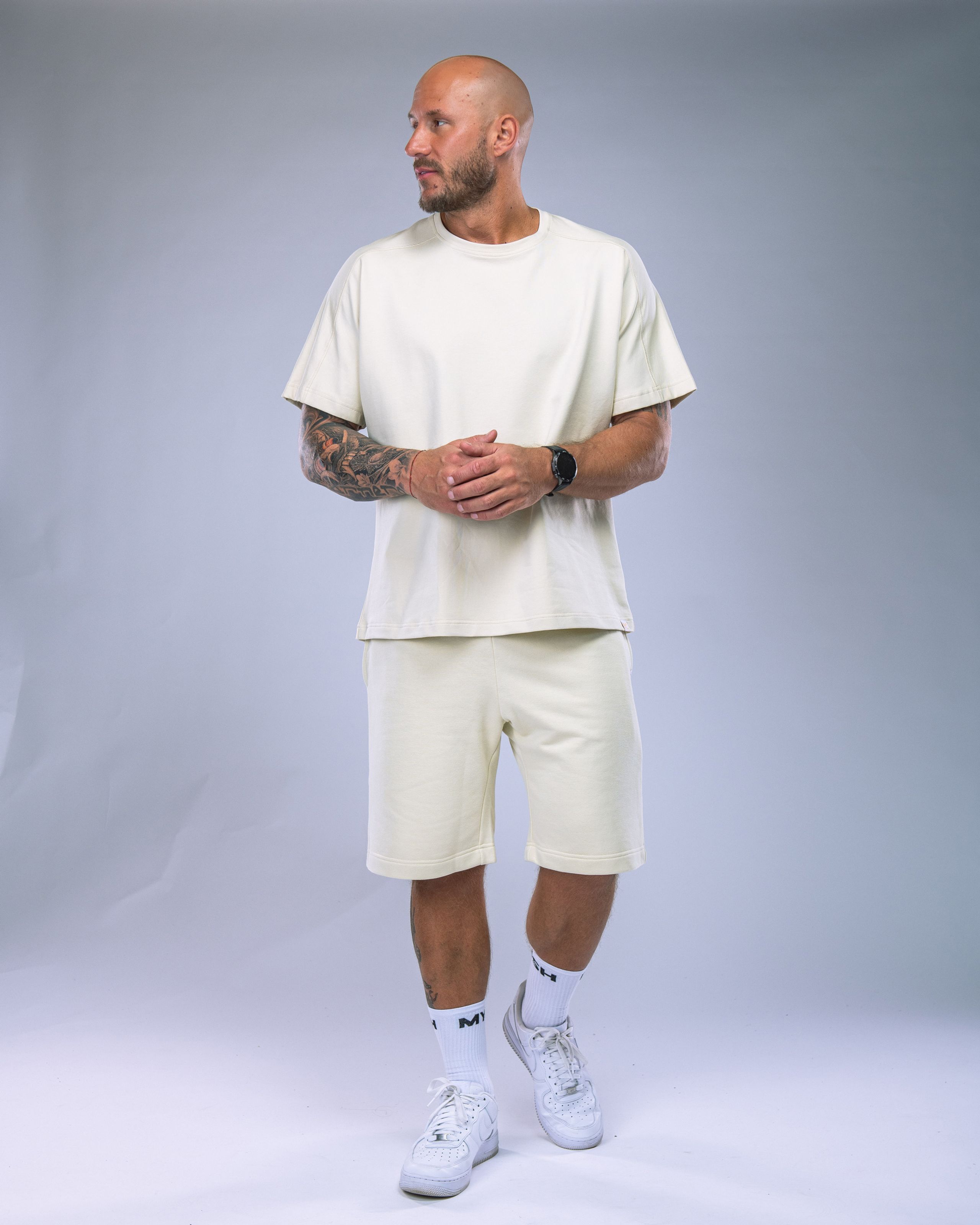 Men’s T-shirt Oversize Plain Yellow M-6