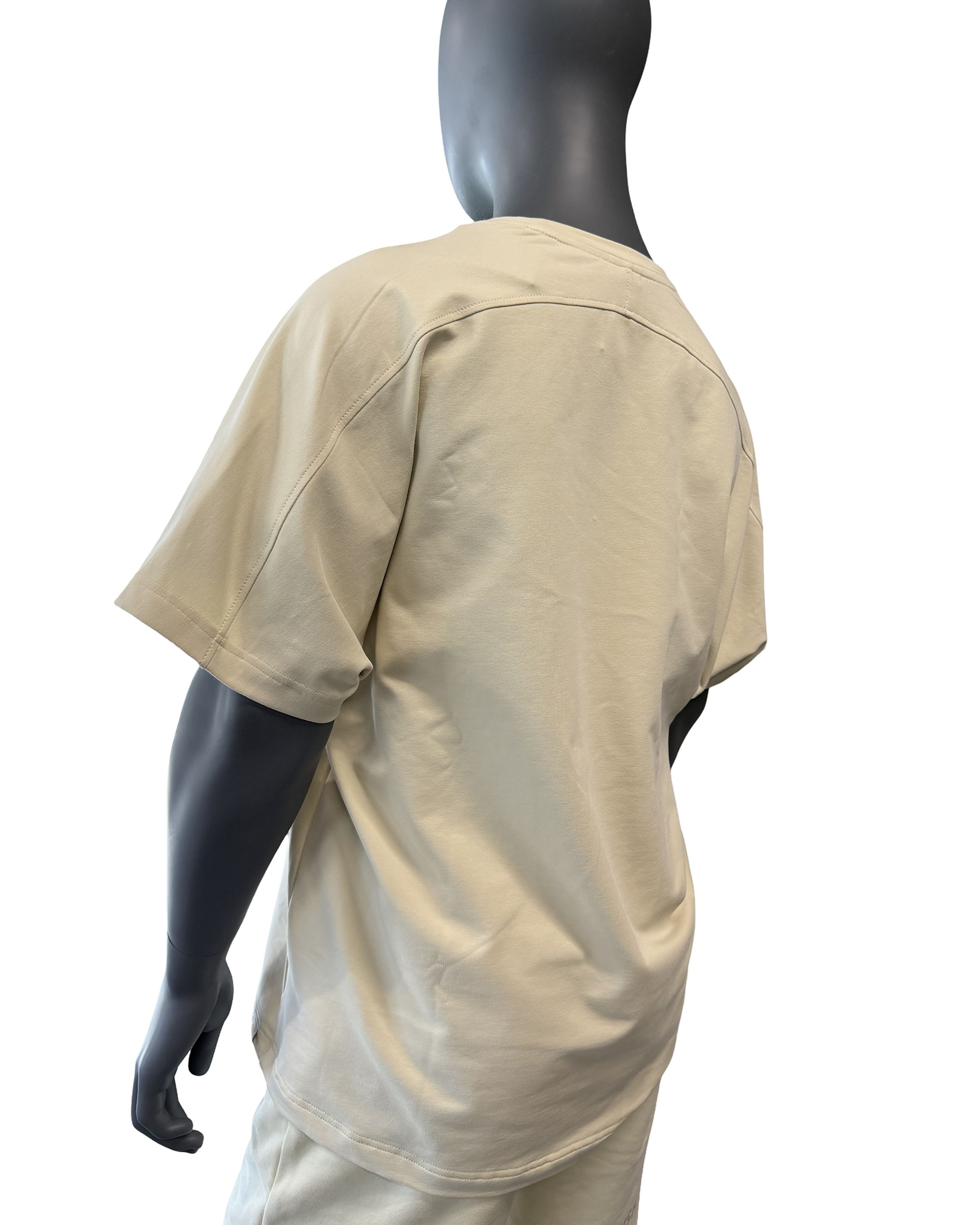 Men’s T-shirt Oversize Plain Yellow XL-1