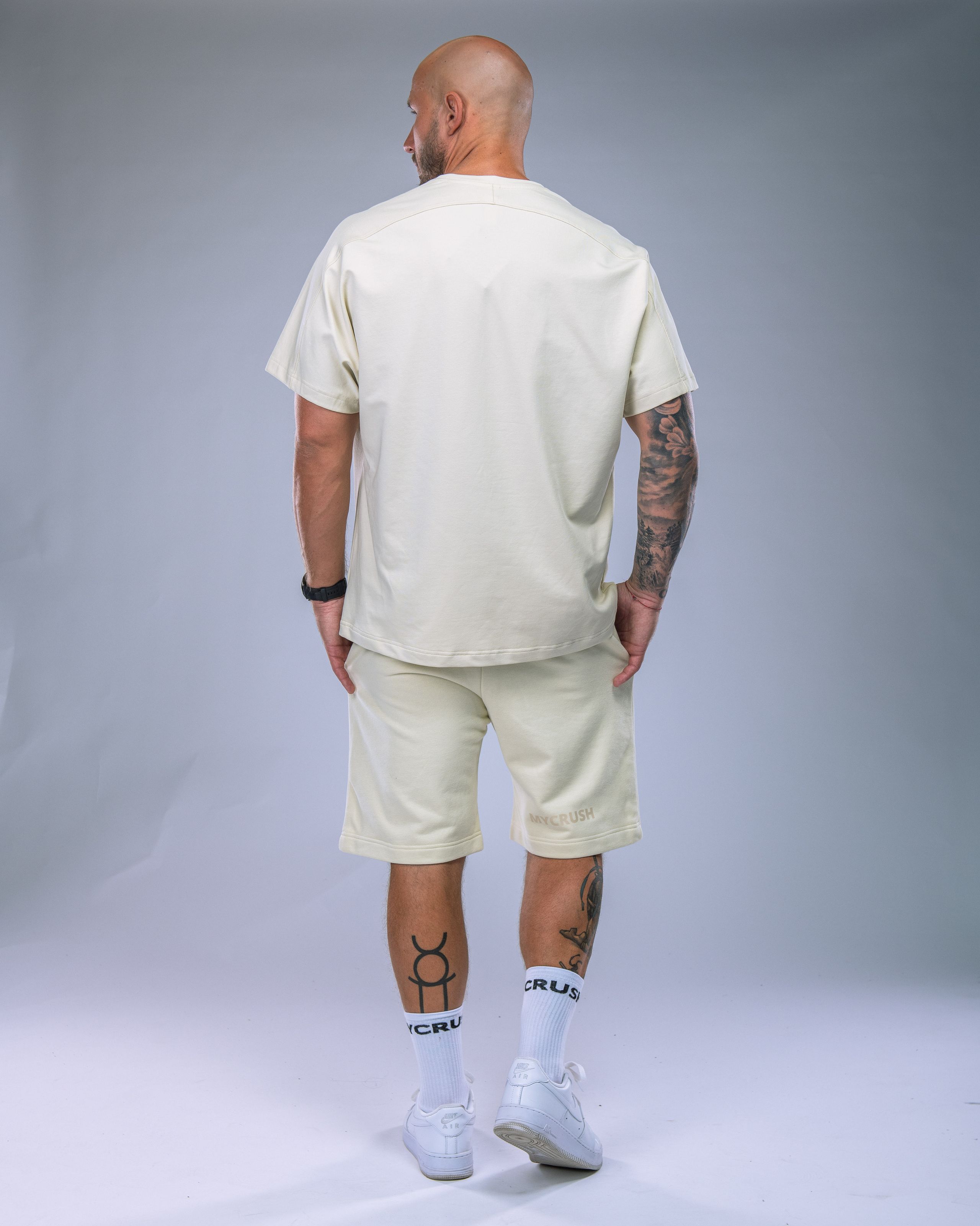 Men’s T-shirt Oversize Plain Yellow XL-2