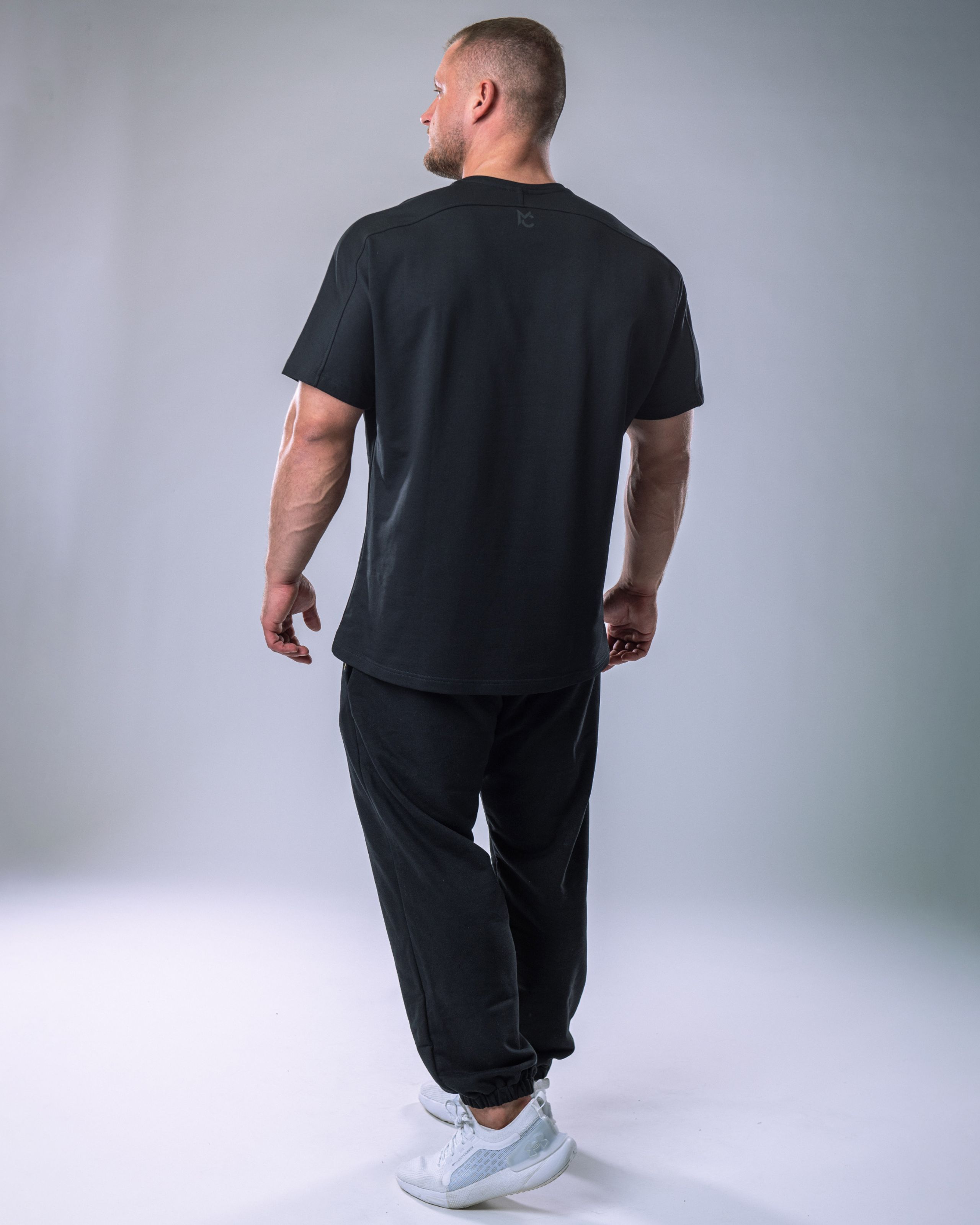 Men’s T-shirt Oversize Small print Black L-2