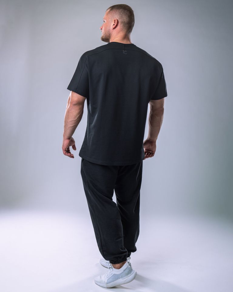 Men’s T-shirt Oversize Small print Black L-1