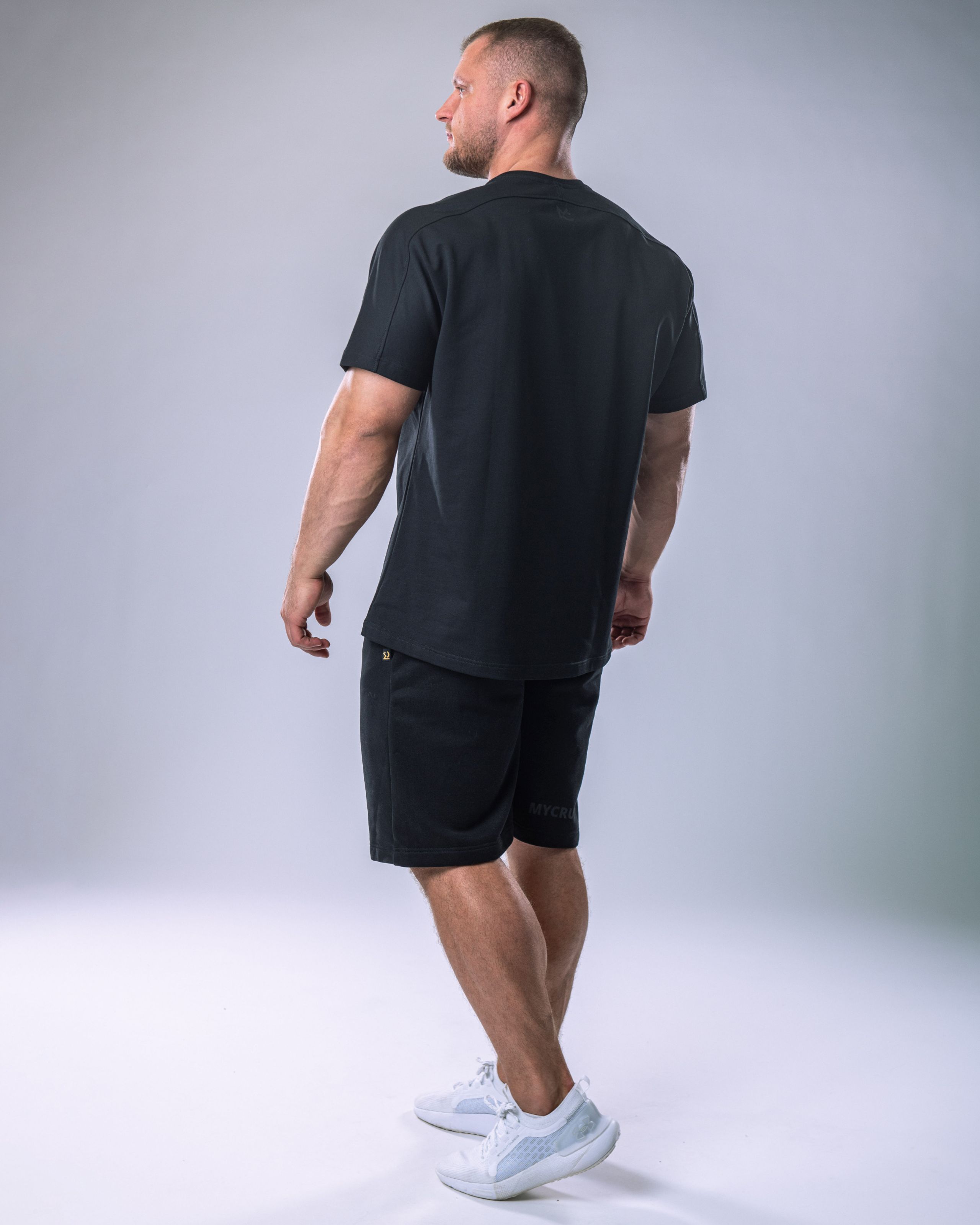 Men’s T-shirt Oversize Small print Black XL-6