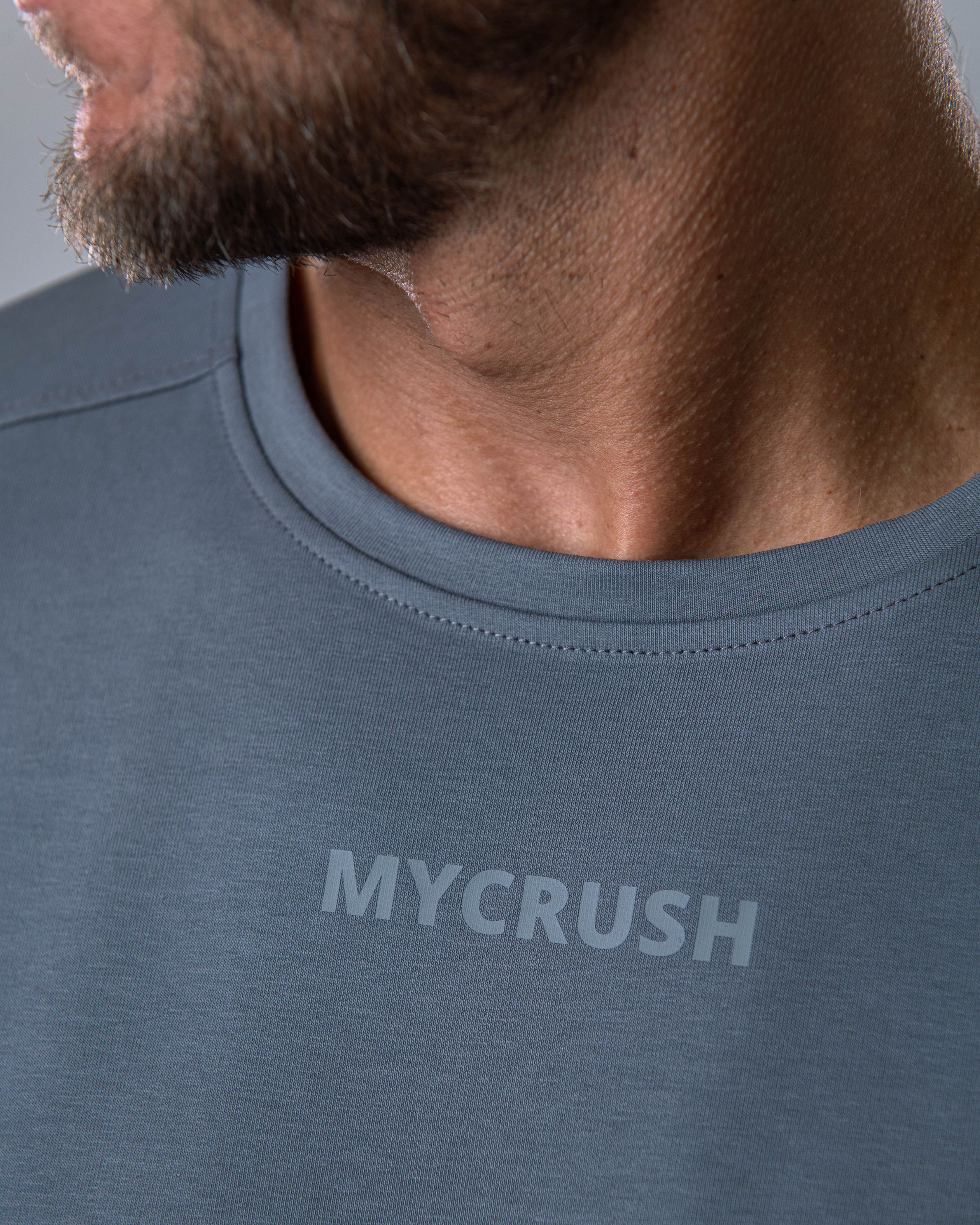 Men’s T-shirt Oversize Small print Grey M-5