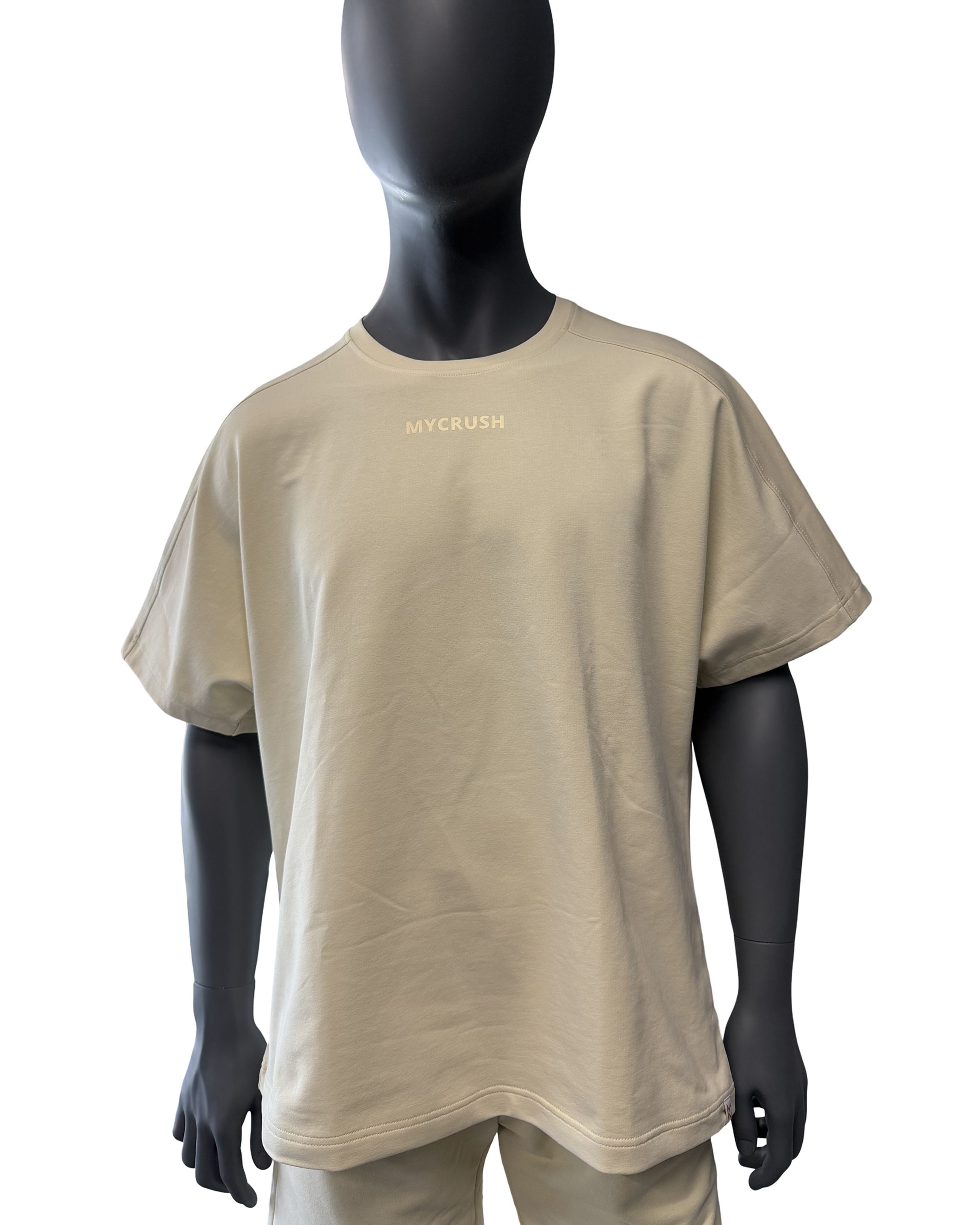 Men’s T-shirt Oversize Small print Yellow L-0