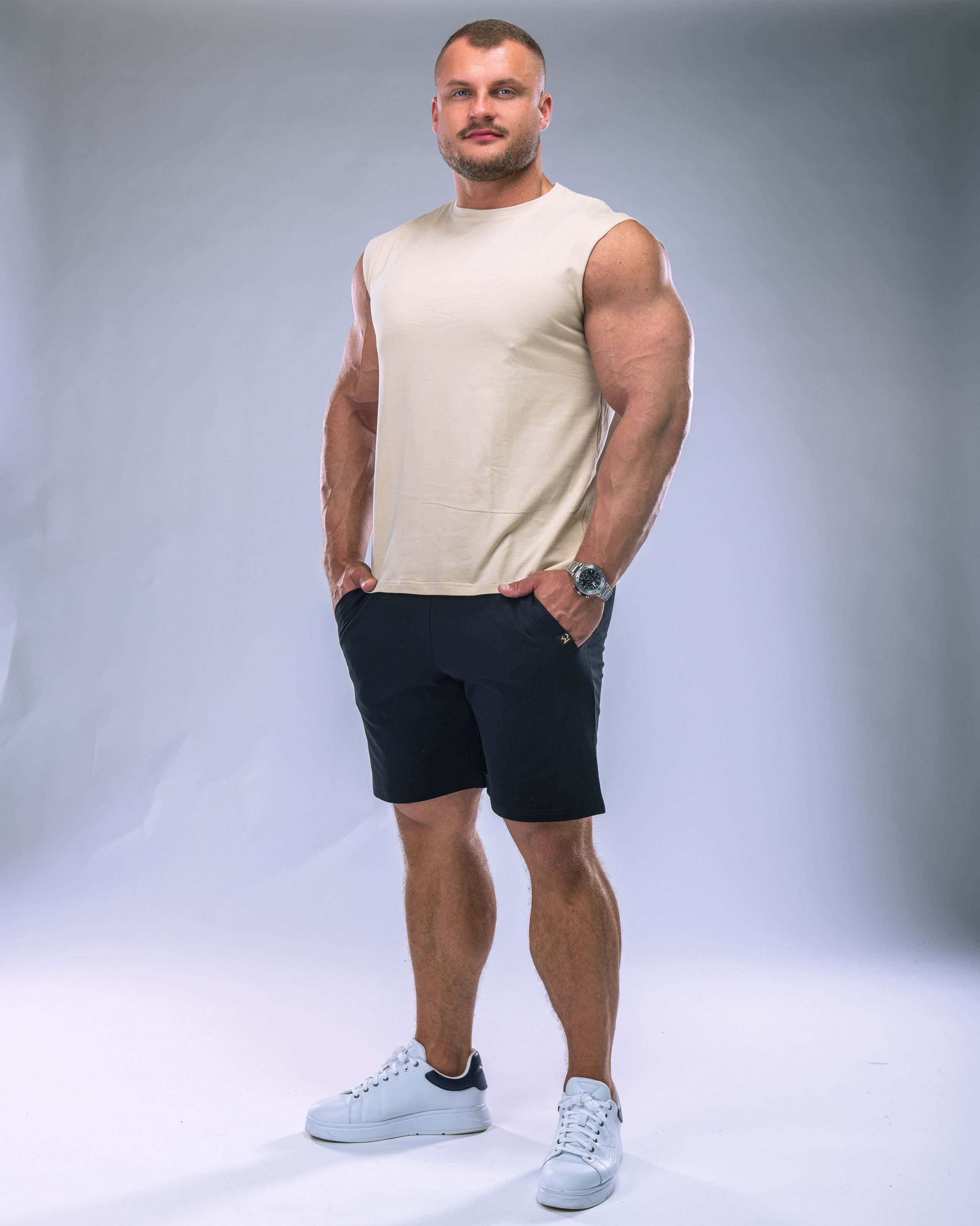 Men's Tank Top Beige M-3