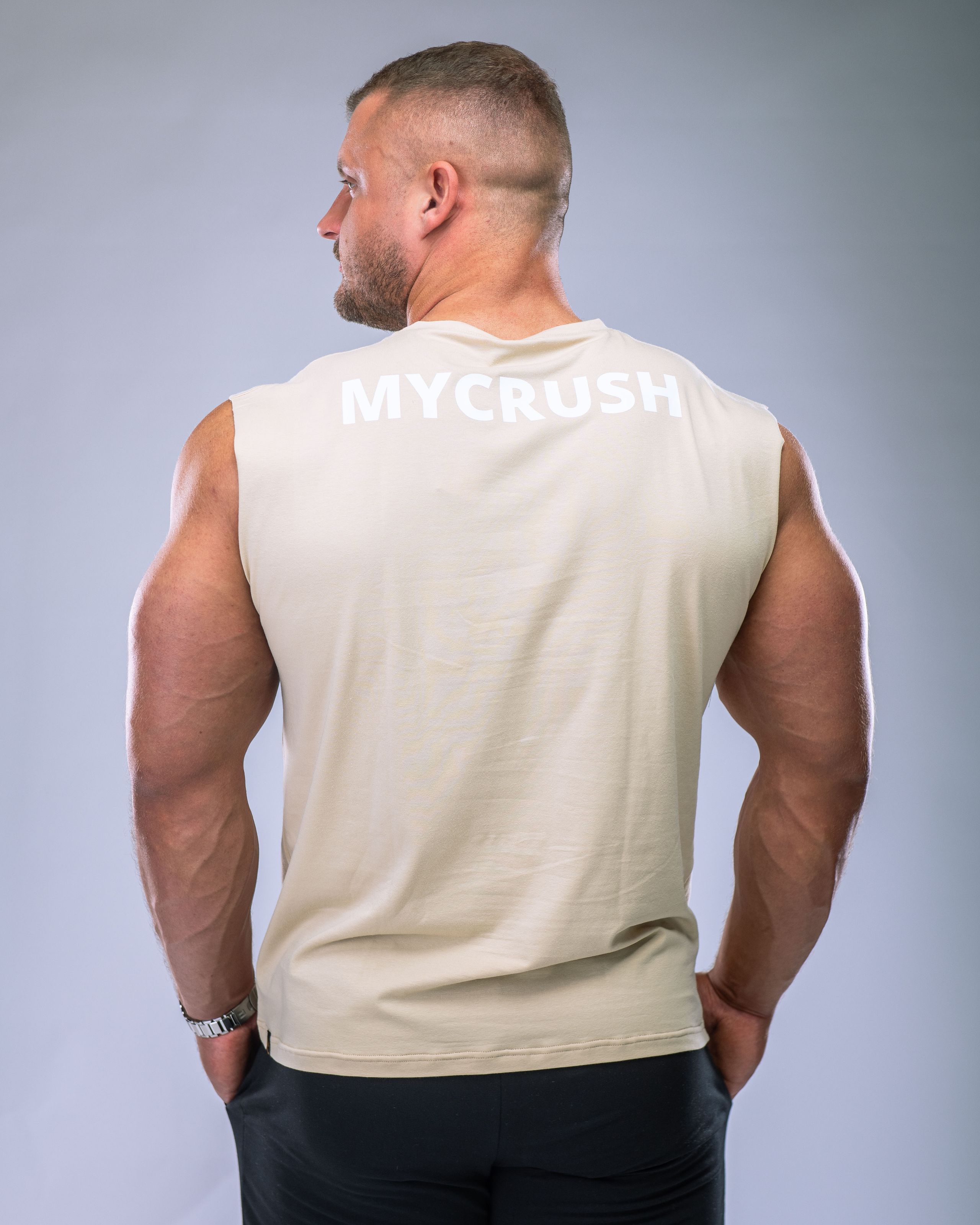 Men's Tank Top Beige XL-5