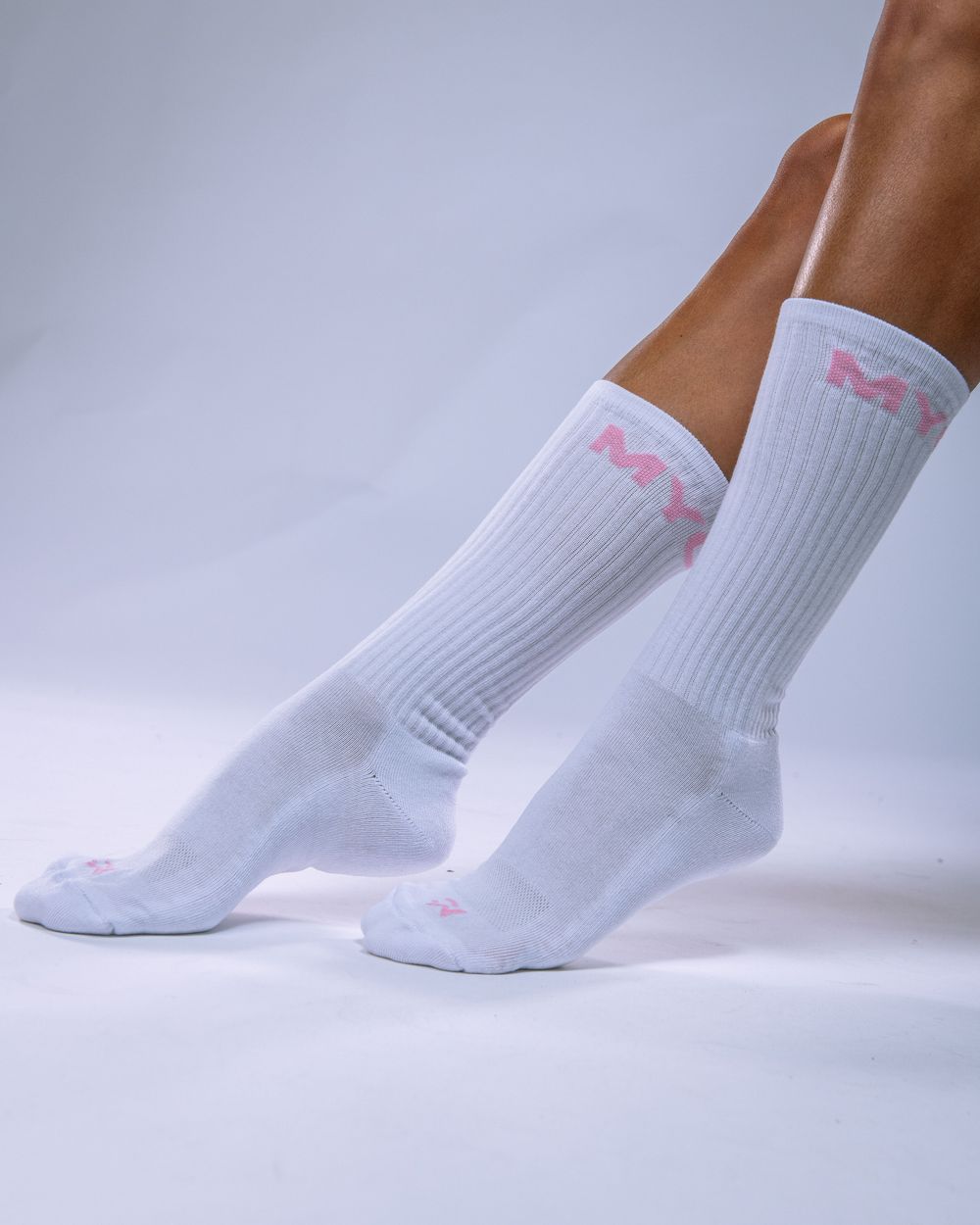Unisex Crew Socks Light Pink 39–42