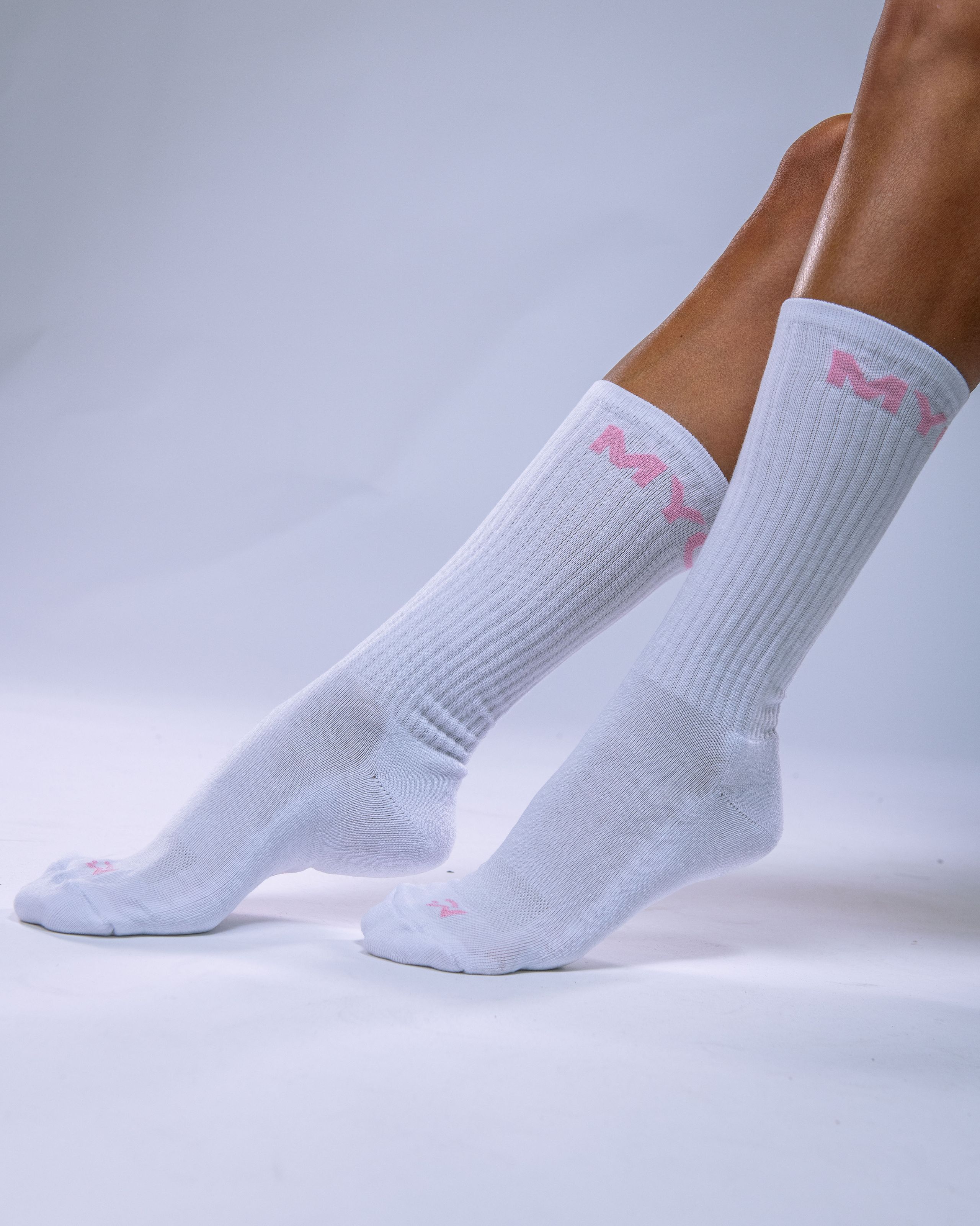 Unisex Crew Socks Light Pink 43–46-0