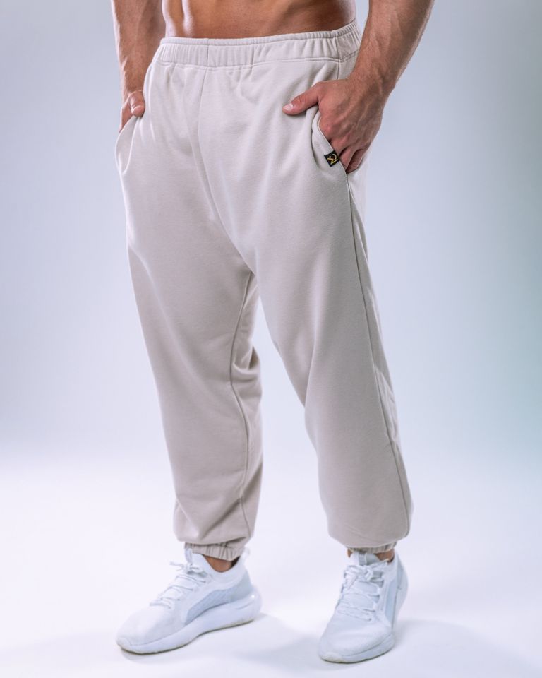 Unisex Joggers Regular Beige M-0