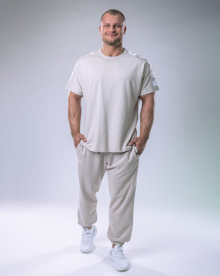 Unisex Joggers Regular Beige S-1