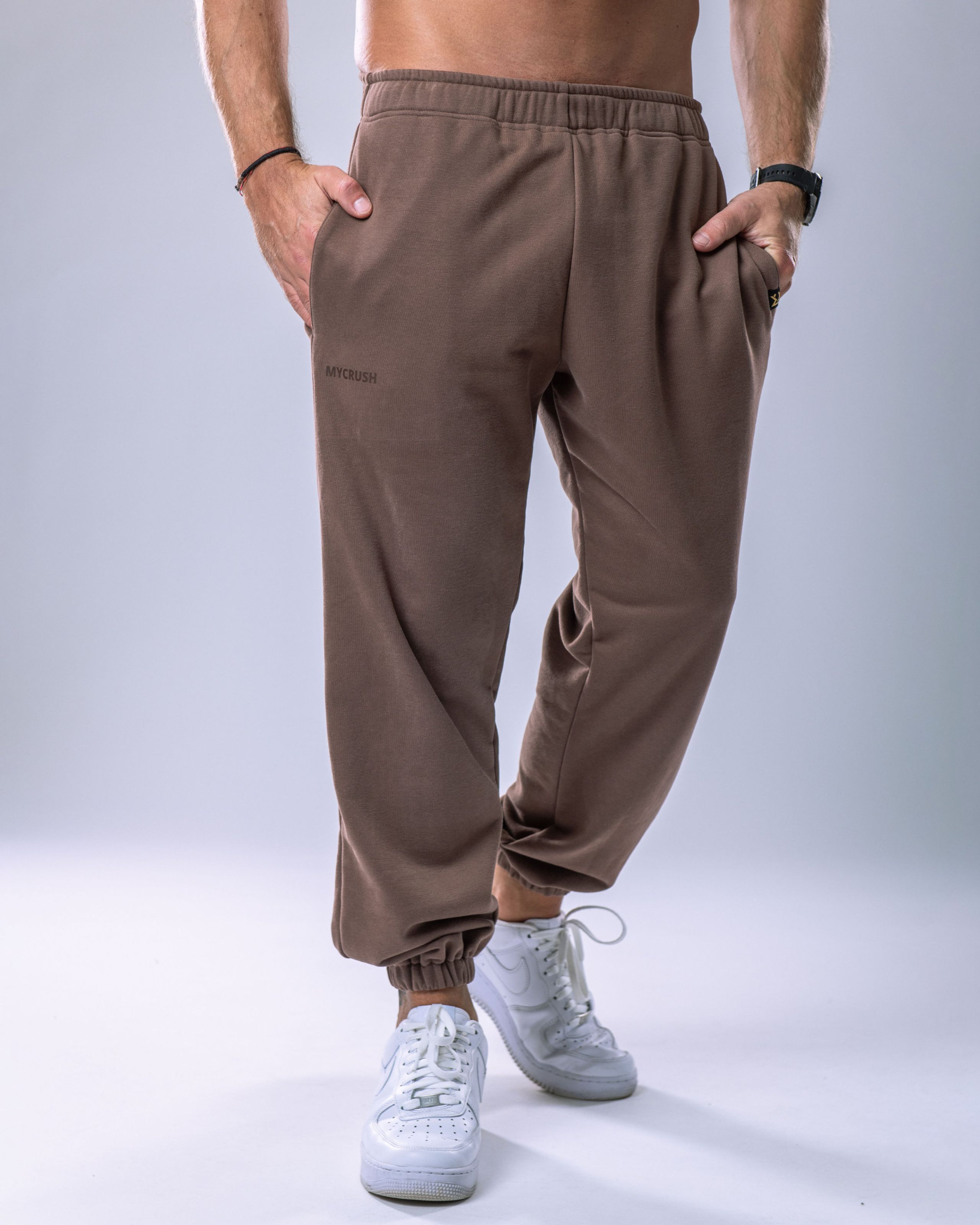 Unisex Joggers Regular Brown XS-0