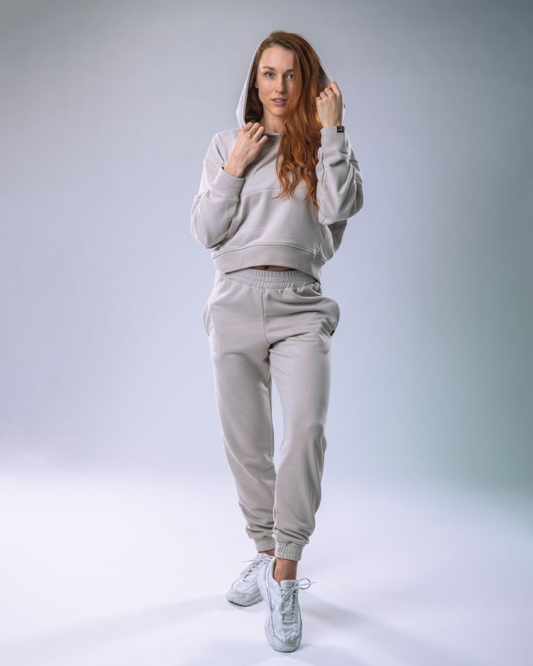 Women’s Hoodie Oversize Beige M-0