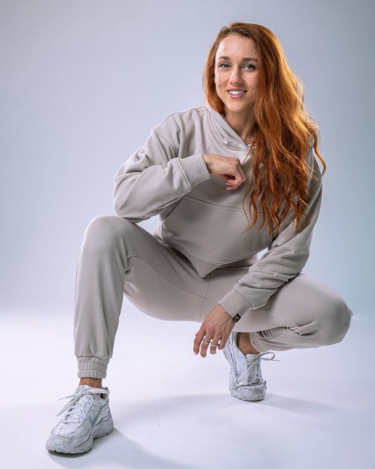 Women’s Hoodie Oversize Beige S-5