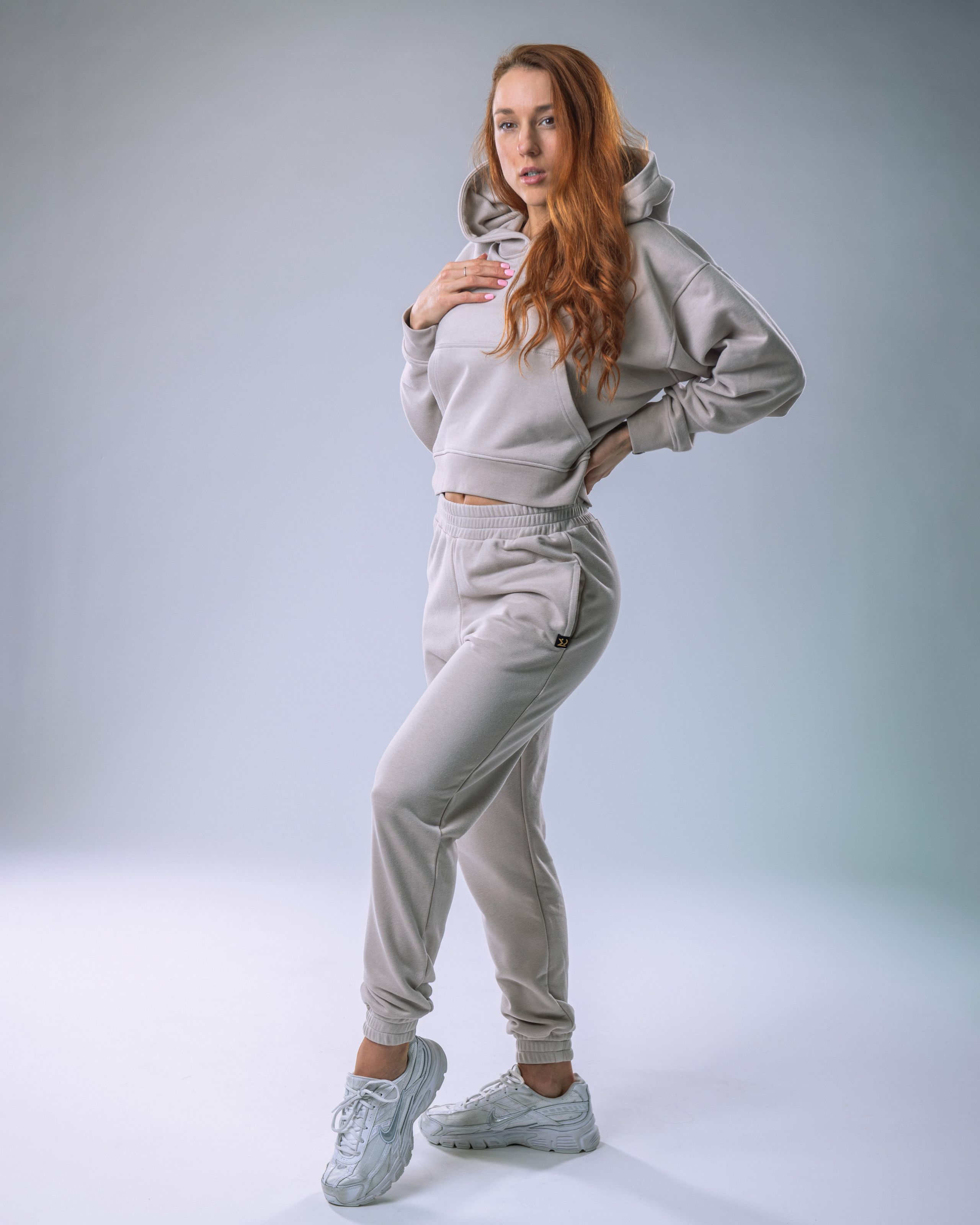 Women’s Hoodie Oversize Beige XS-8