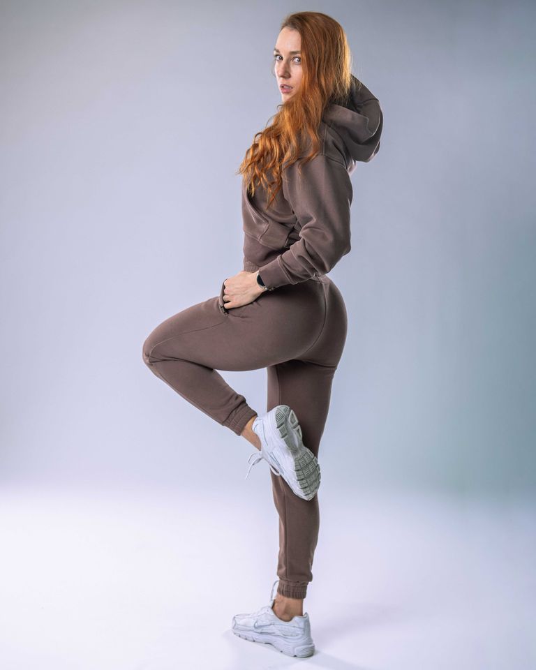 Women’s Hoodie Oversize Brown M-4