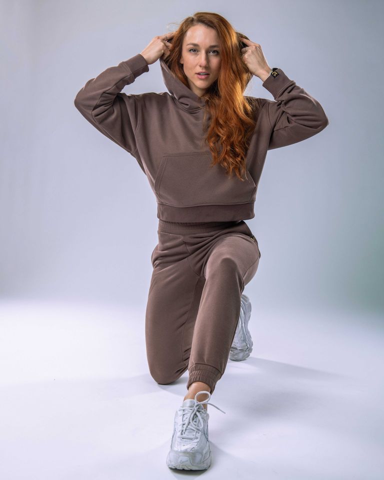 Women’s Hoodie Oversize Brown S-3