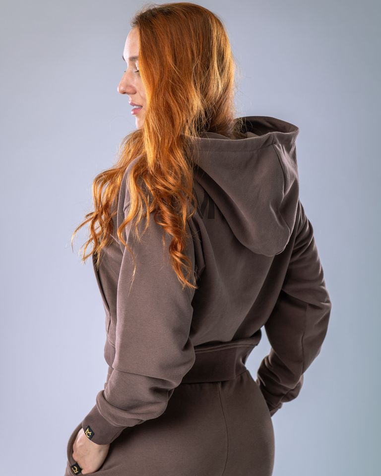 Women’s Hoodie Oversize Brown XS-1