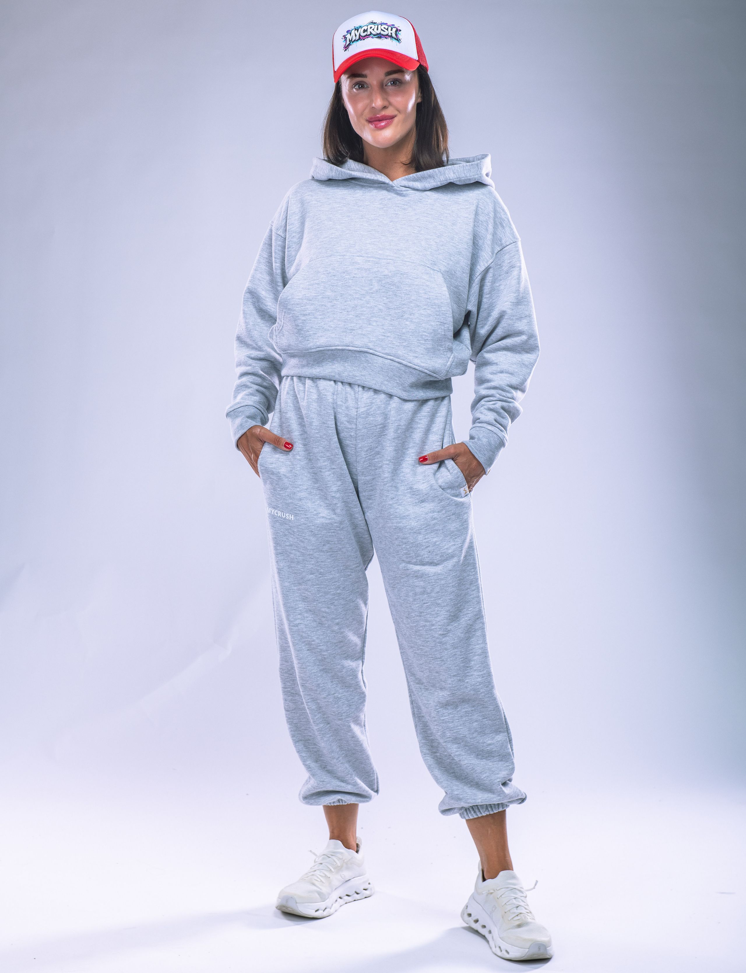 Women’s Hoodie Oversize Heather Grey L-1